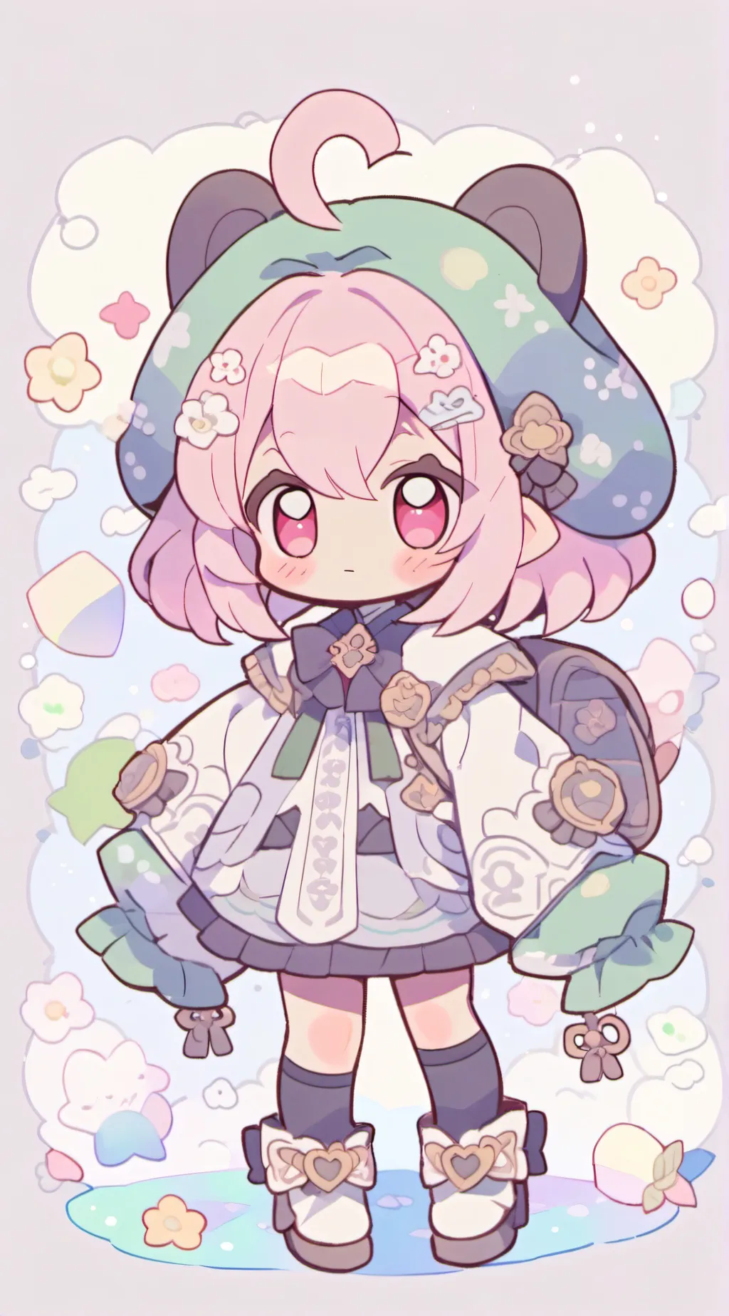 ai character: Moon background