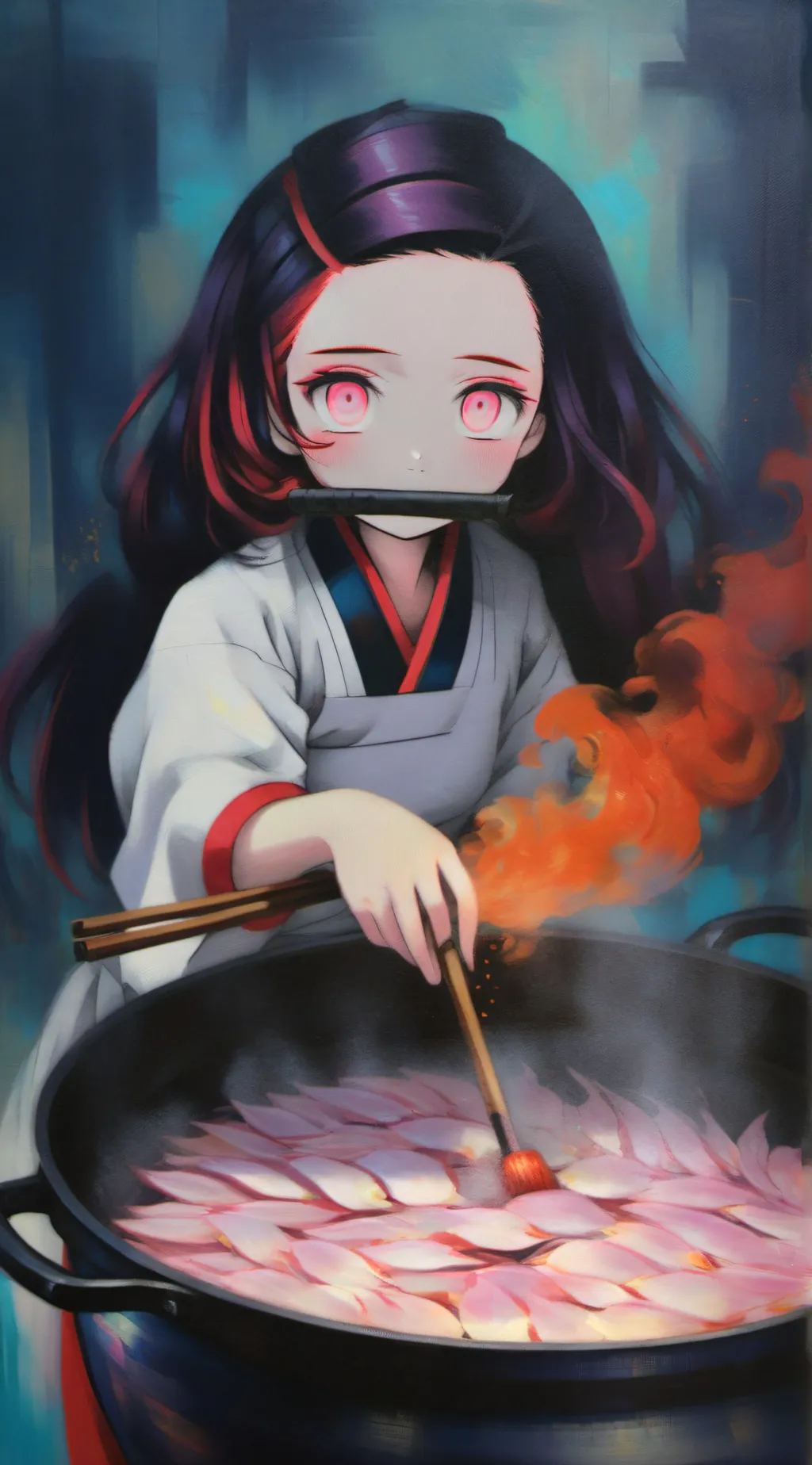 ai character: nezuko kamado❤️ background