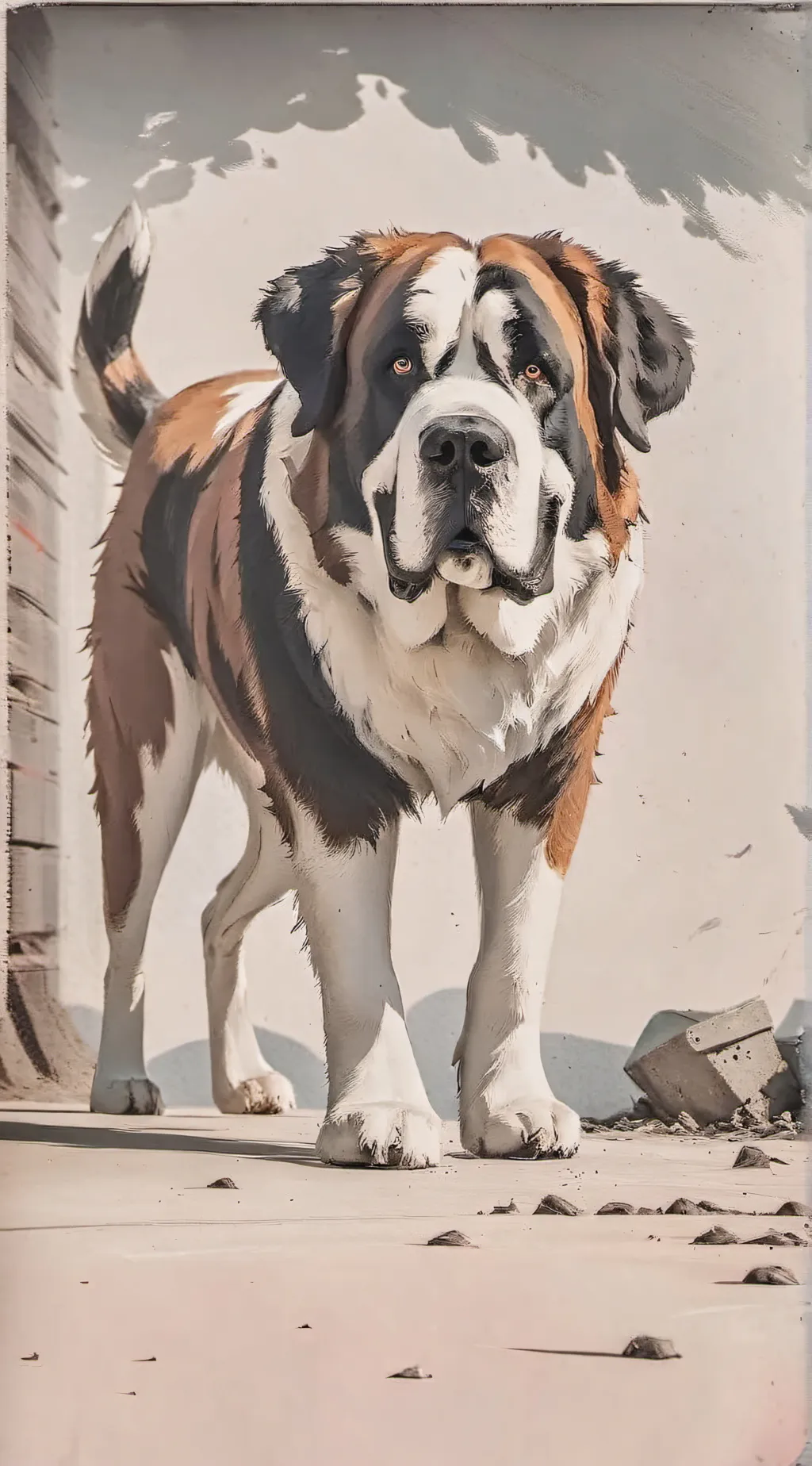 ai character: saint Bernard background