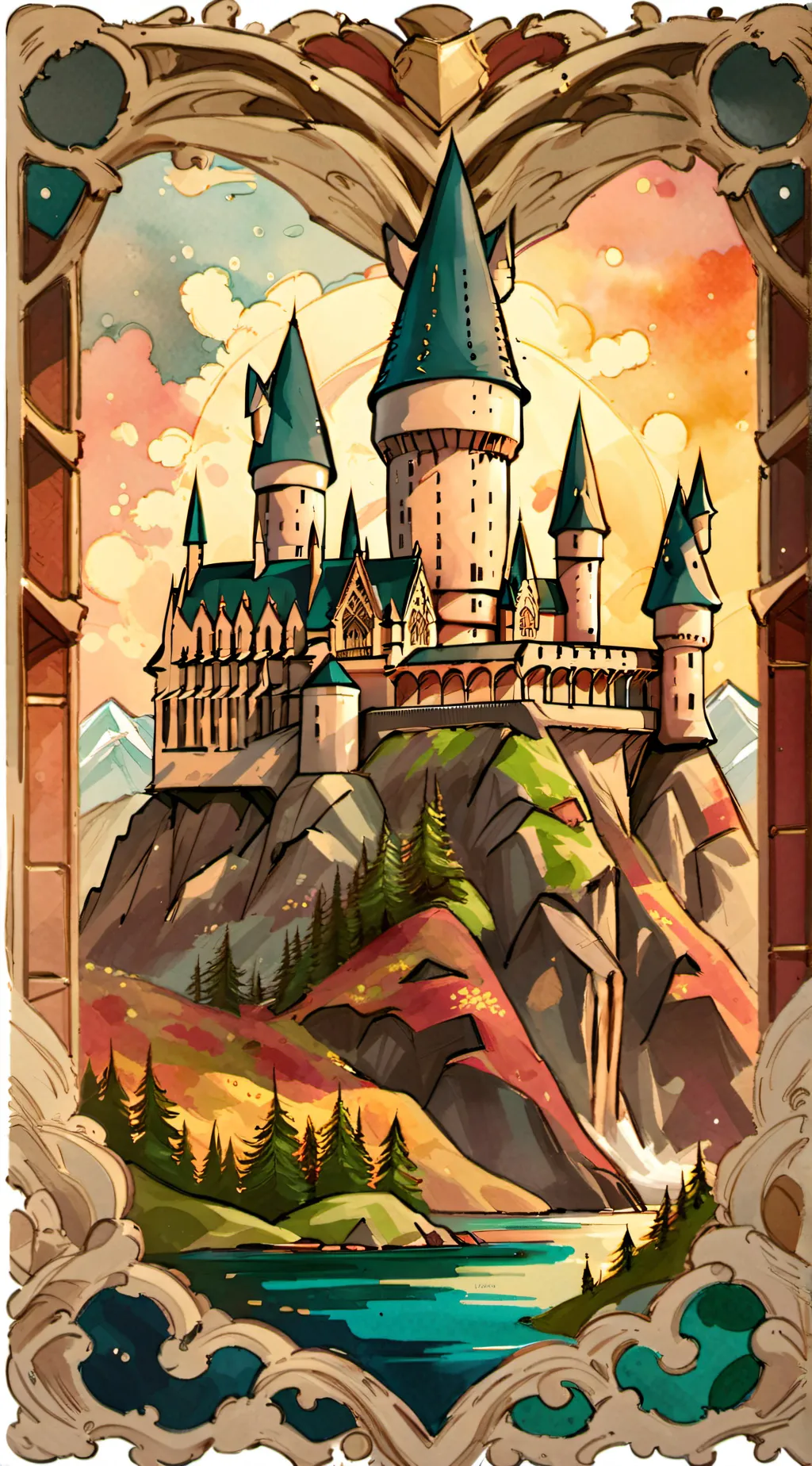 ai character: Hogwarts  background