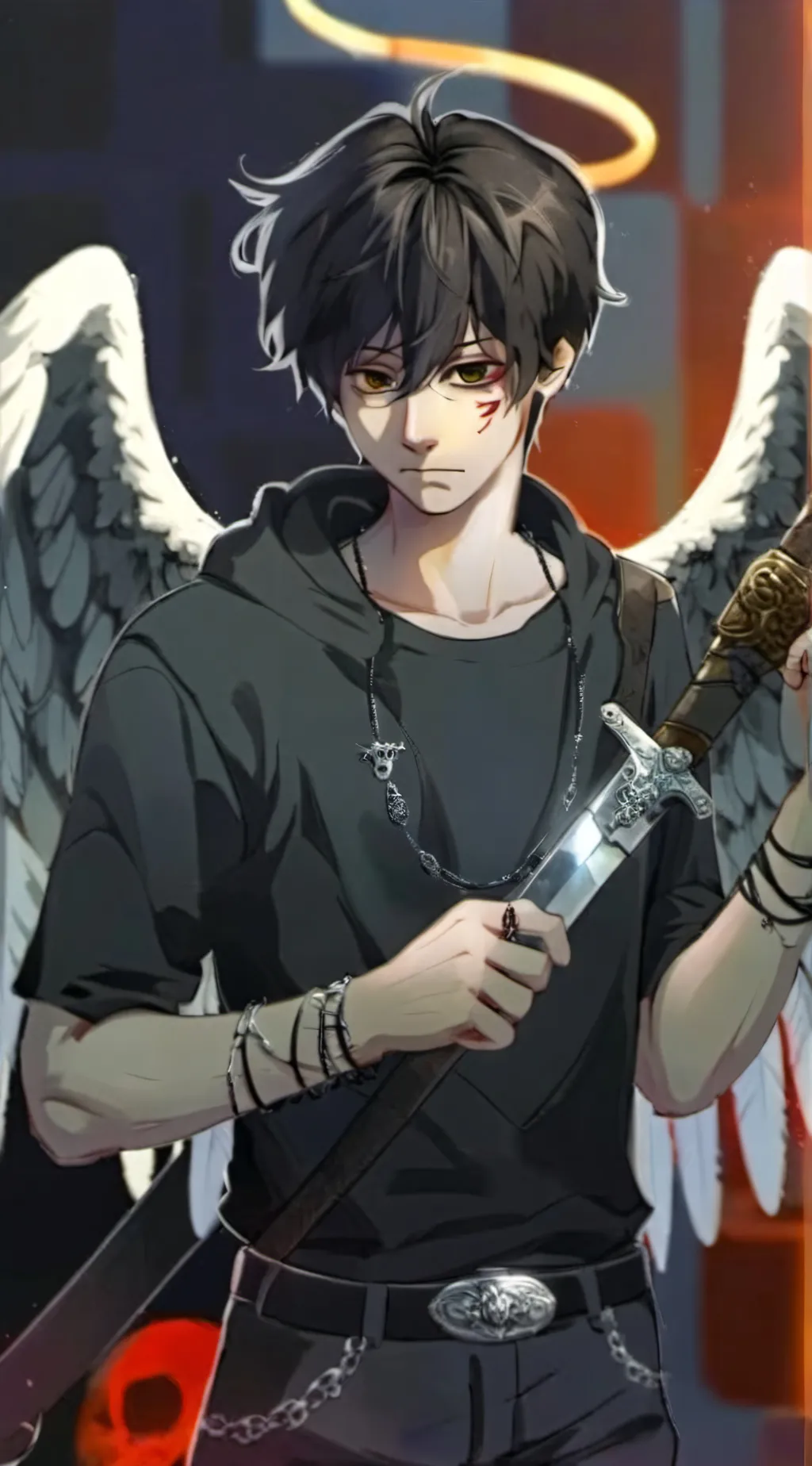 ai character: Nico Di Angelo  background