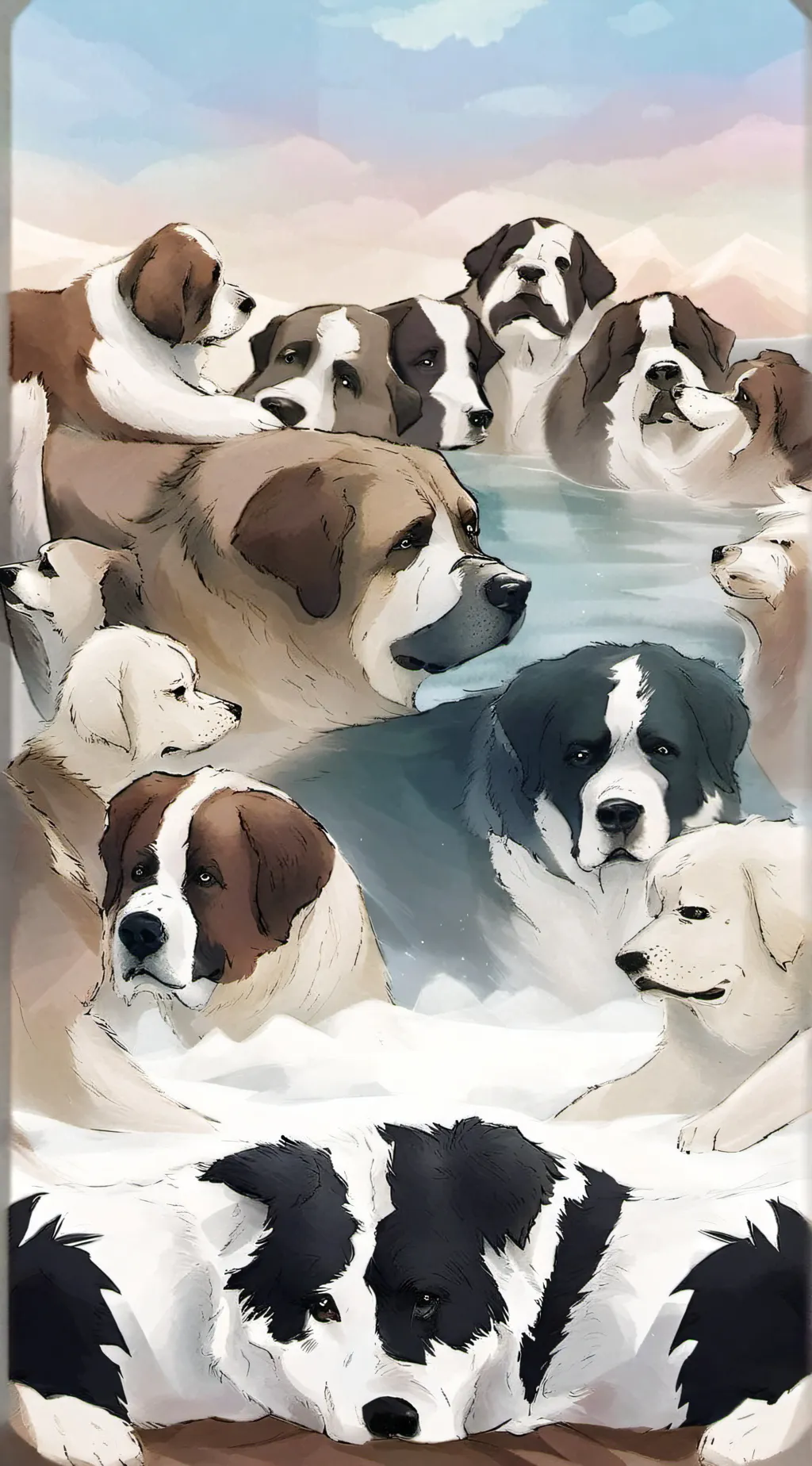 ai character: dog army background