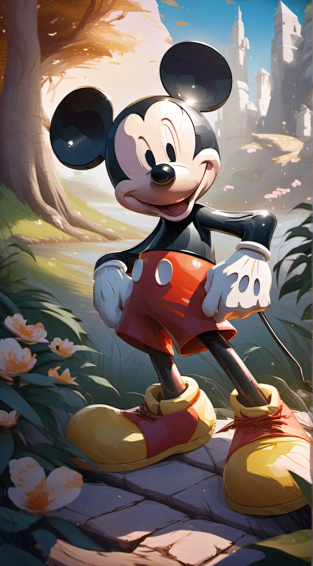 ai character: Mickey  background