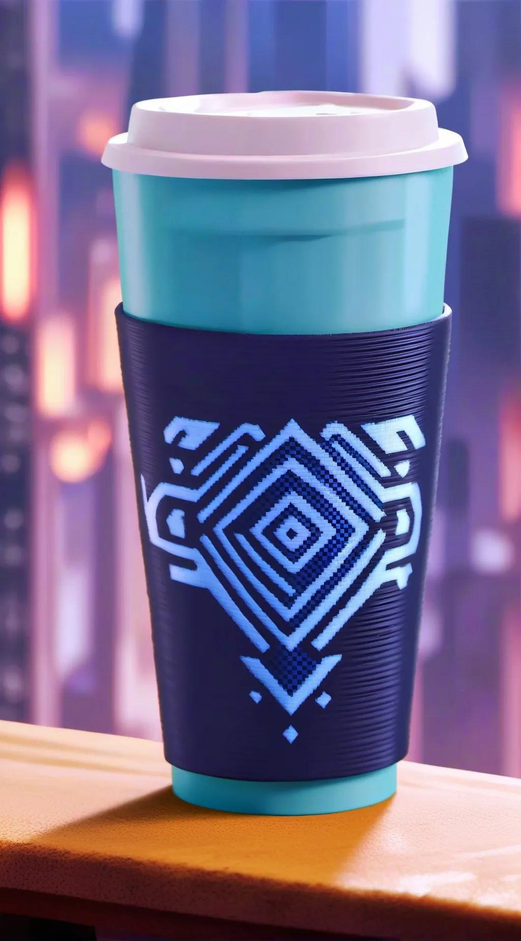 ai character: cup background