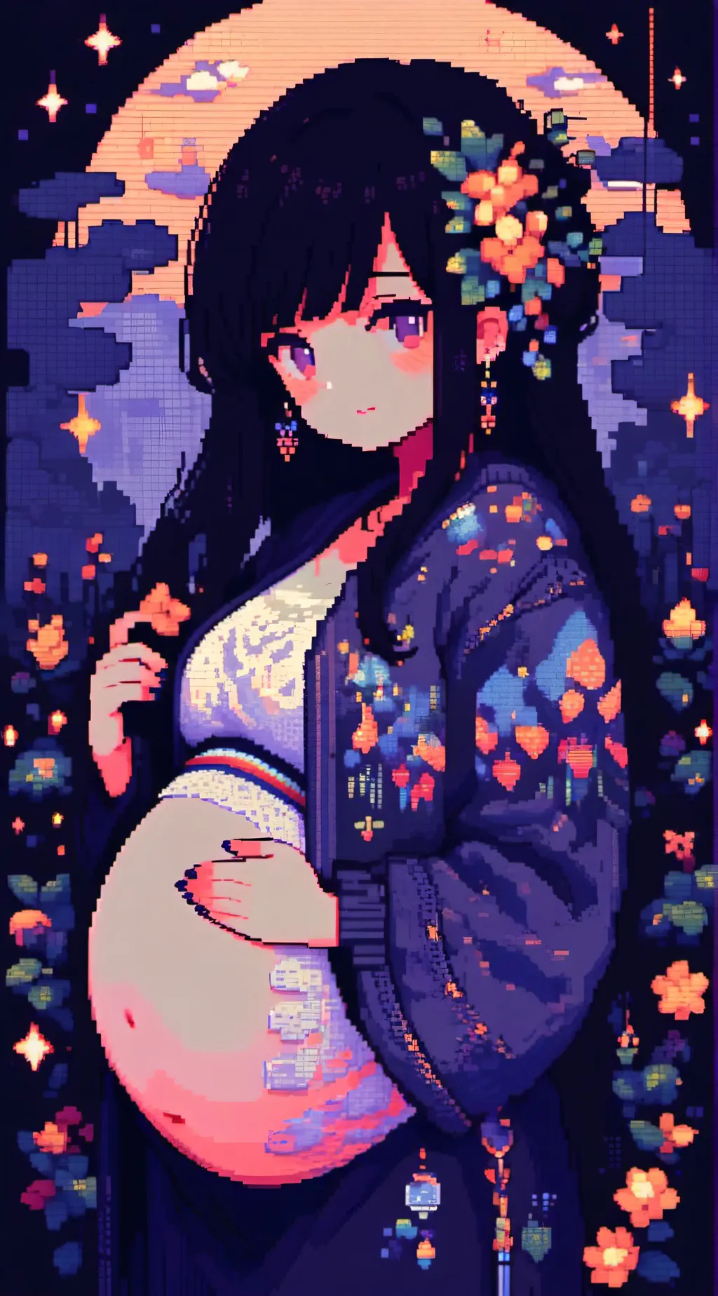 ai character: Hyper pregnant background