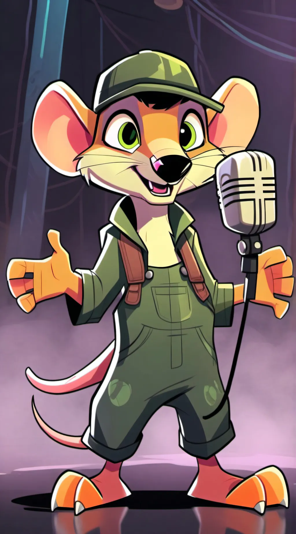 ai character: willy weasel  background