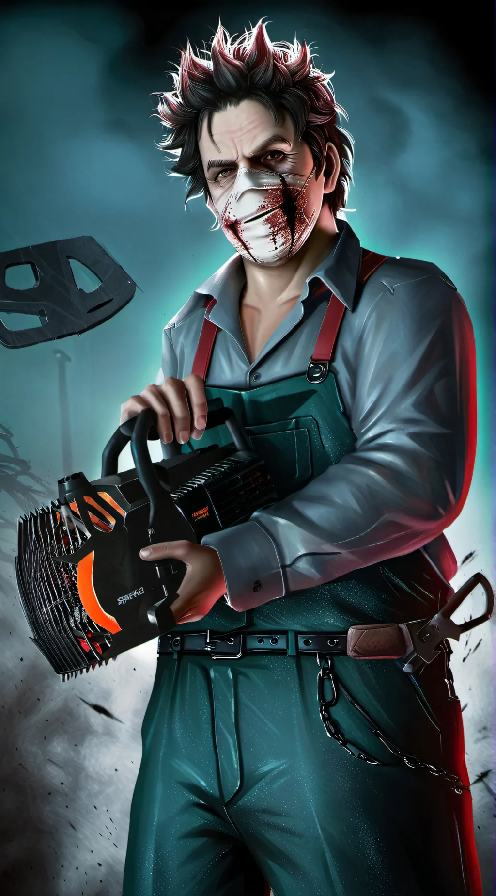 ai character: Leatherface  background