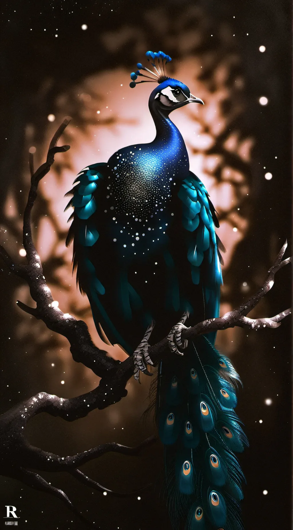 ai character: Peacock background