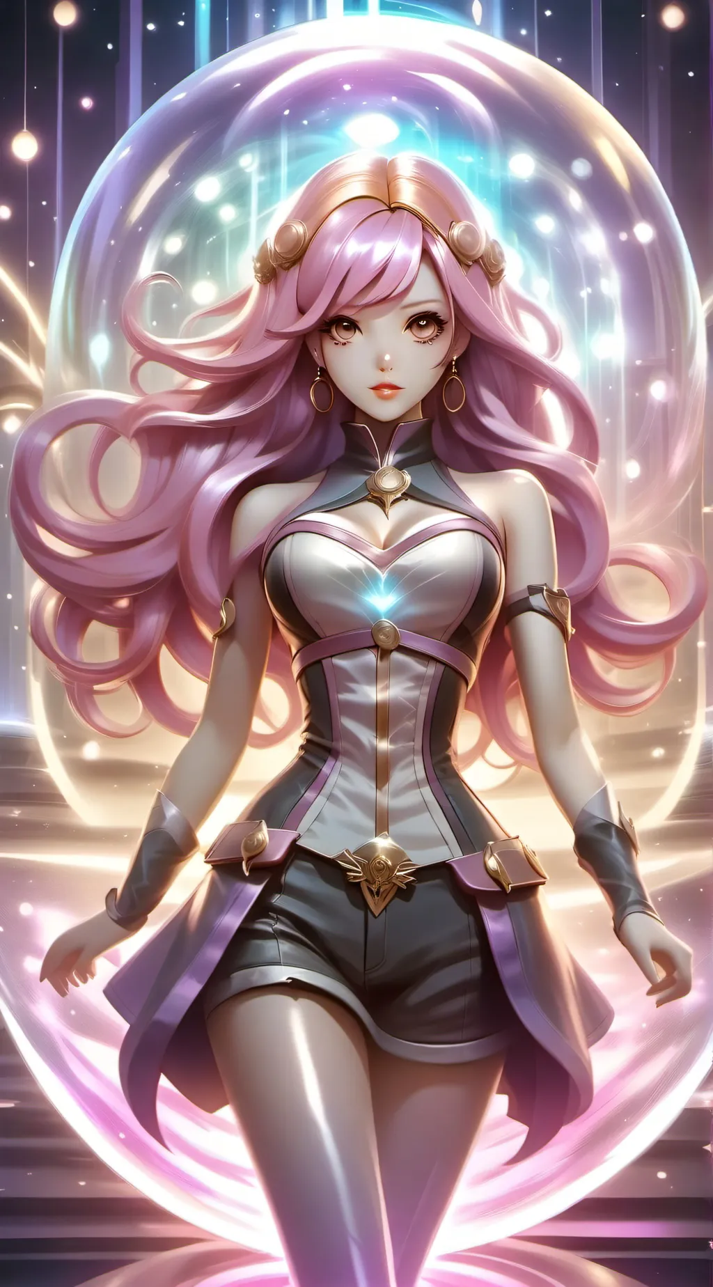 ai character: Pink moon(sis)  background