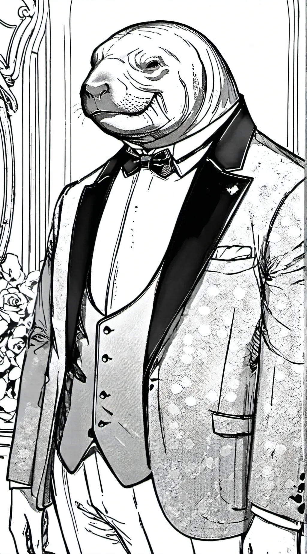 ai character: hue manatee background