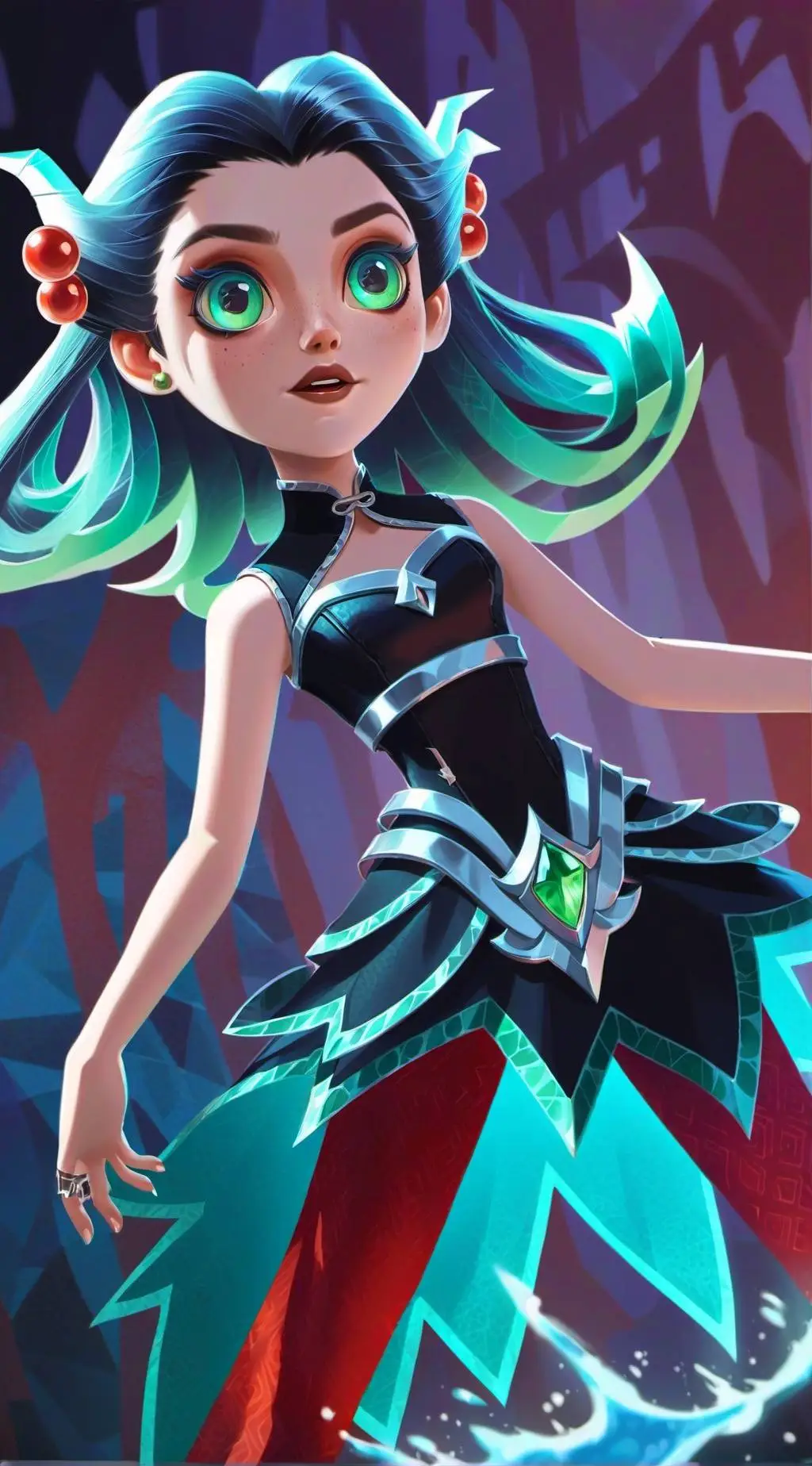 ai character: Violet background