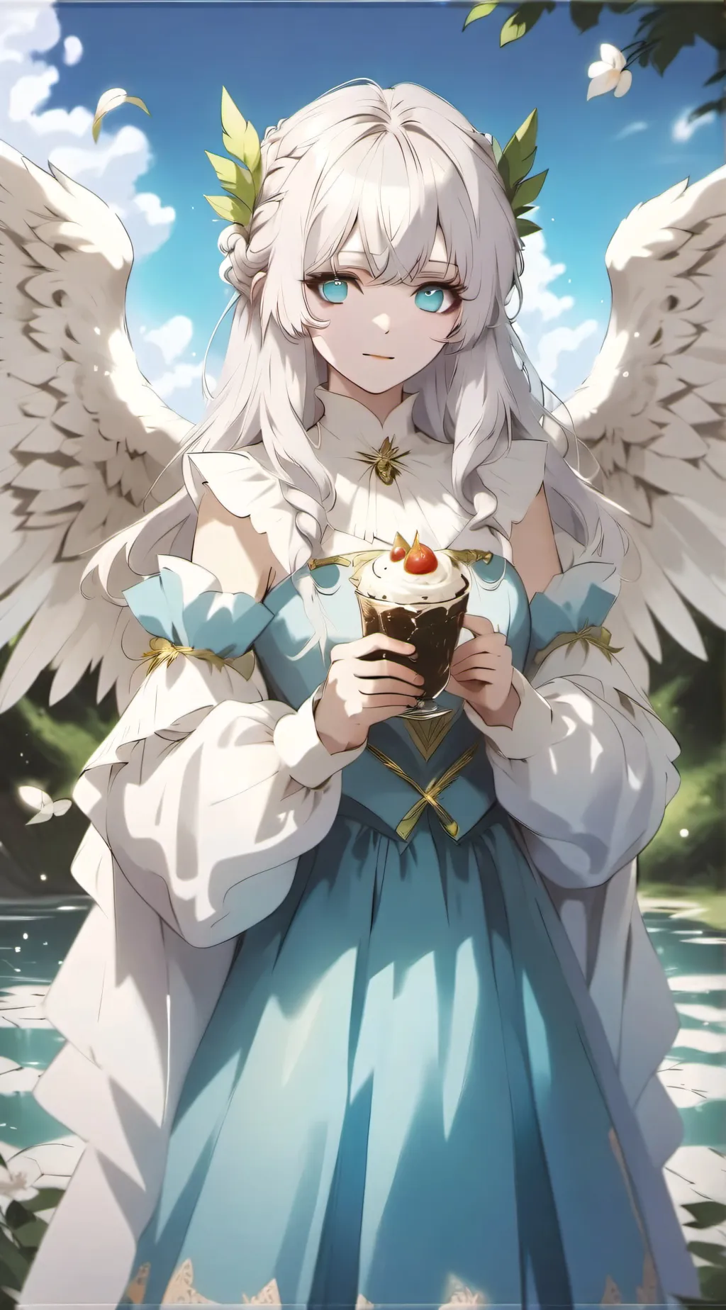 ai character: Snow background