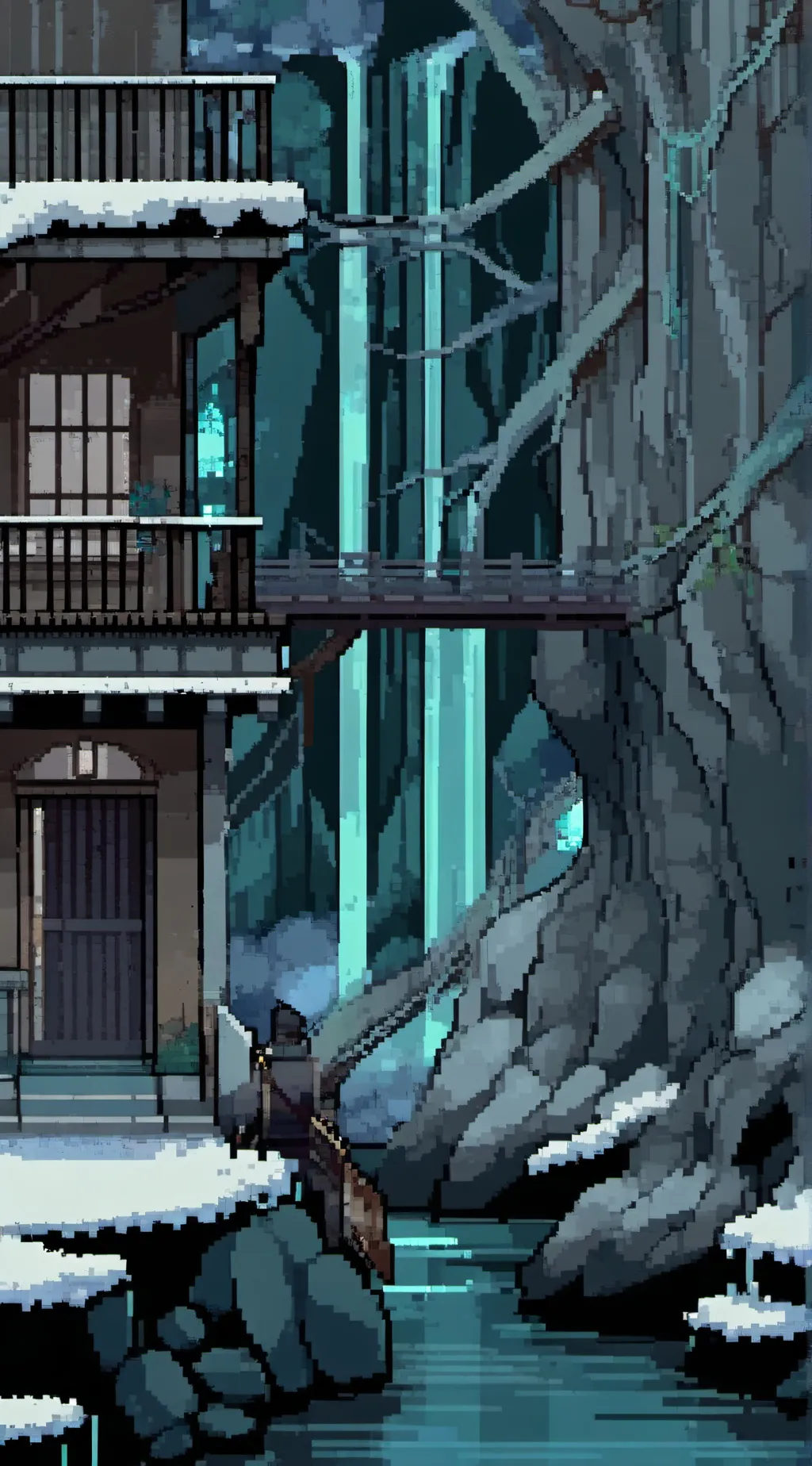 ai character: The woods... background