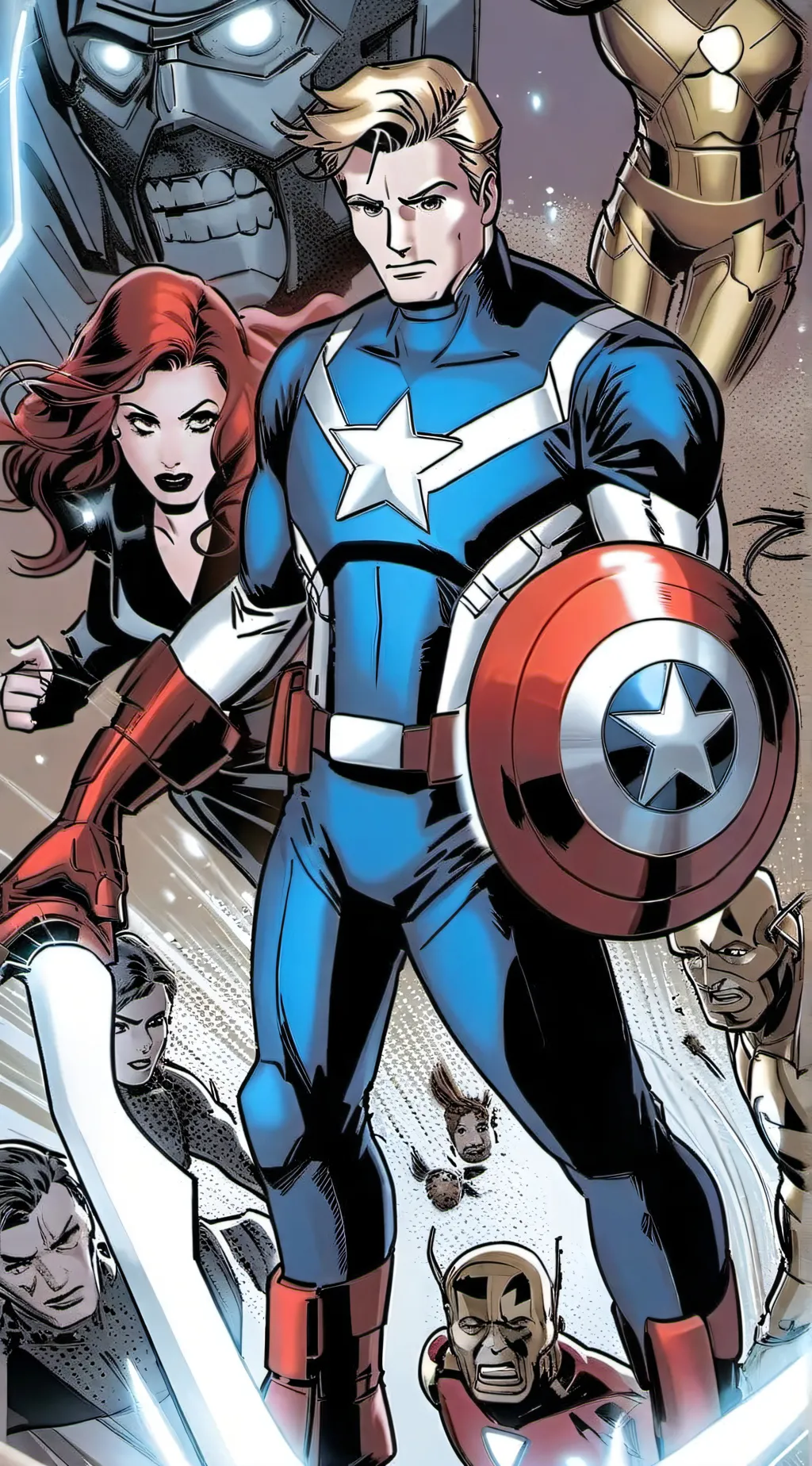 ai character: The Avengers  background