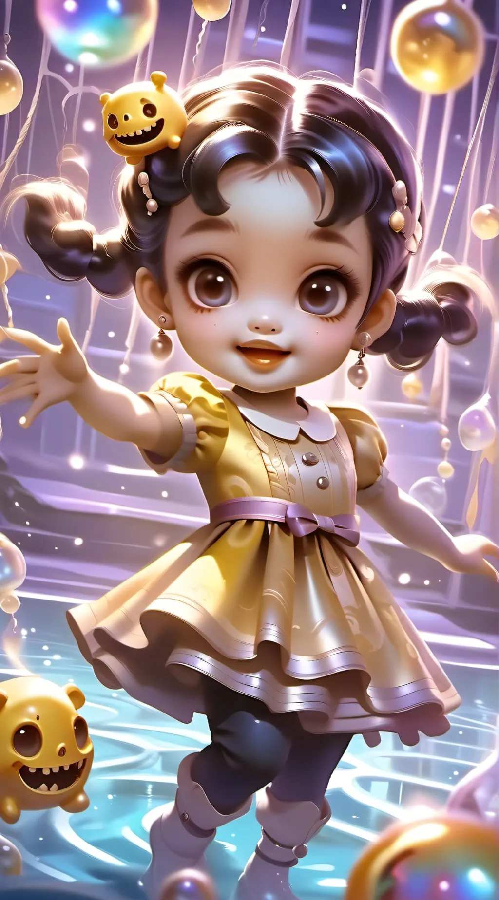 ai character: little girl background