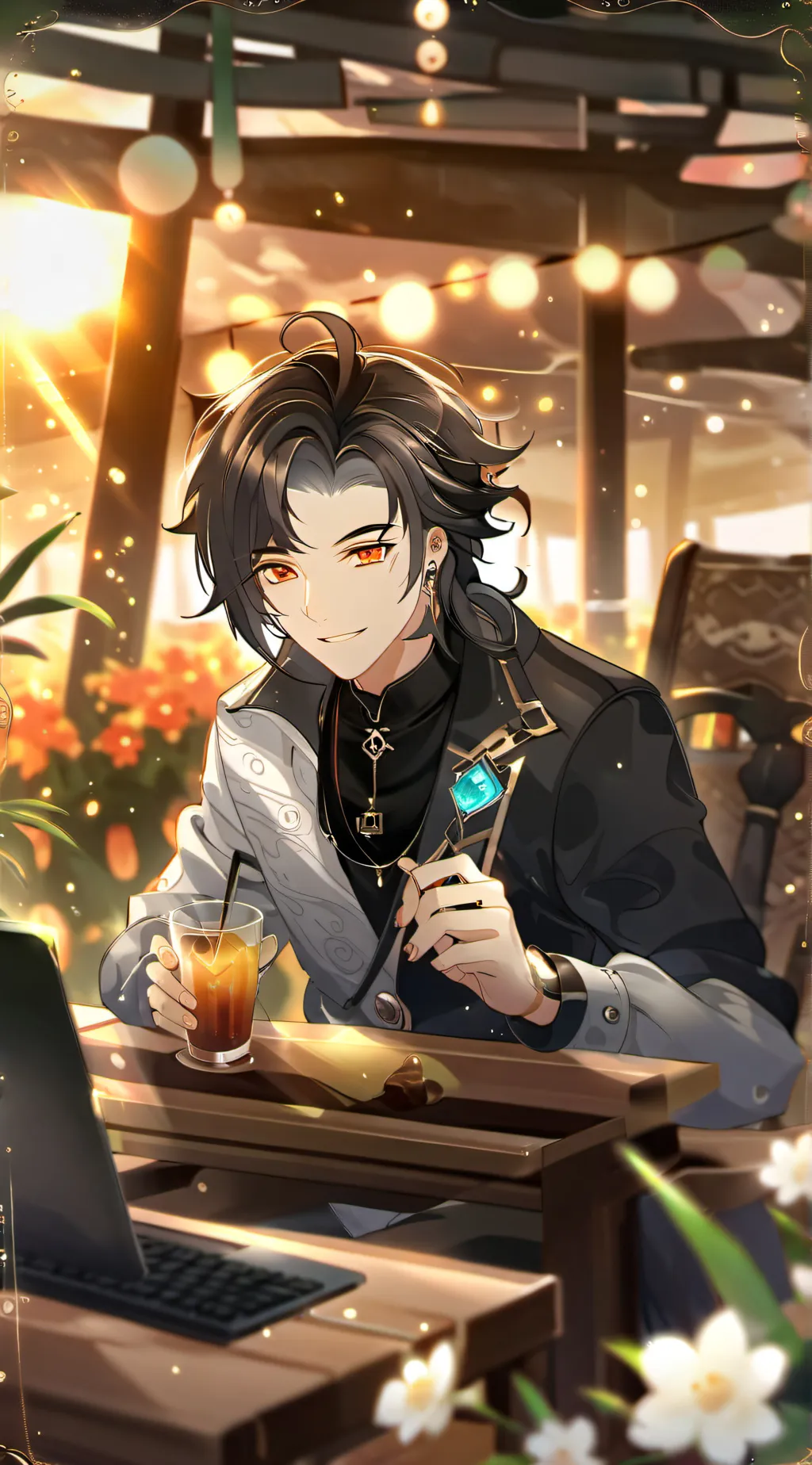 ai character: Solar x Halilintar background