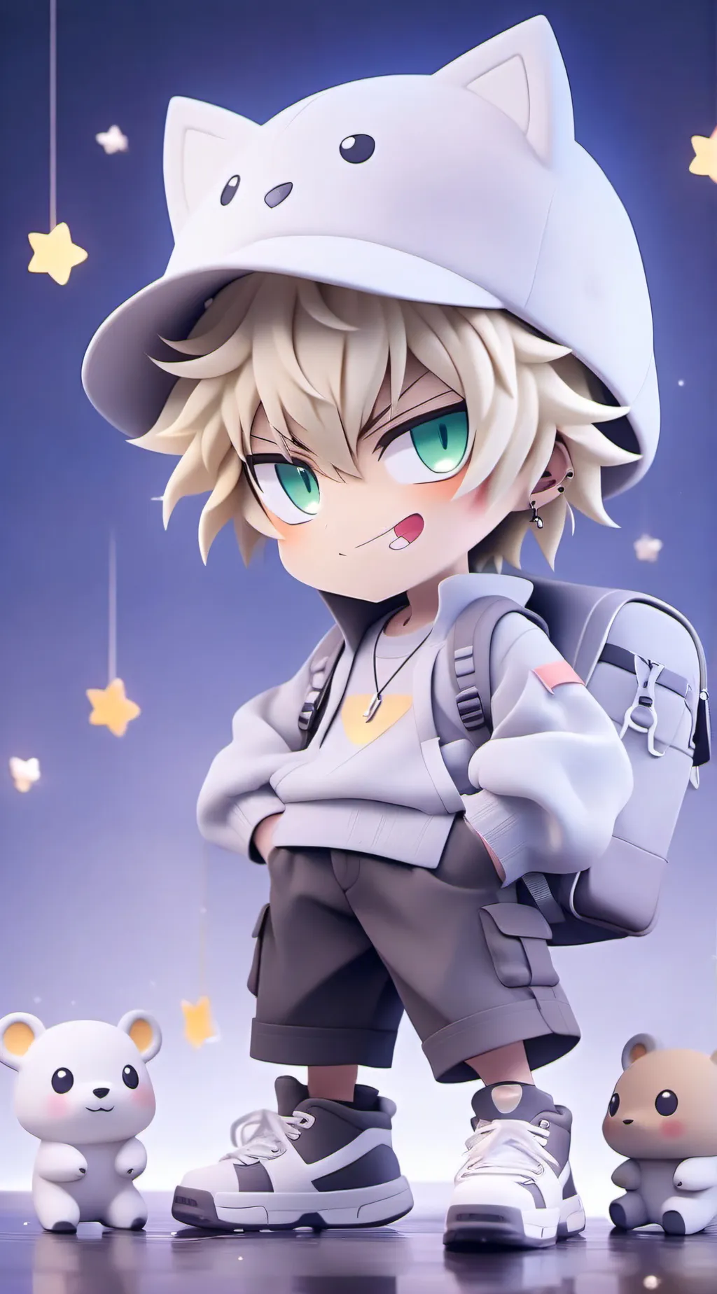 ai character: katsuki bakugo  background