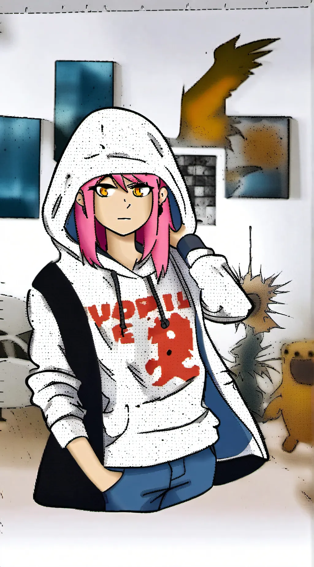 ai character: Aubrey from omori background