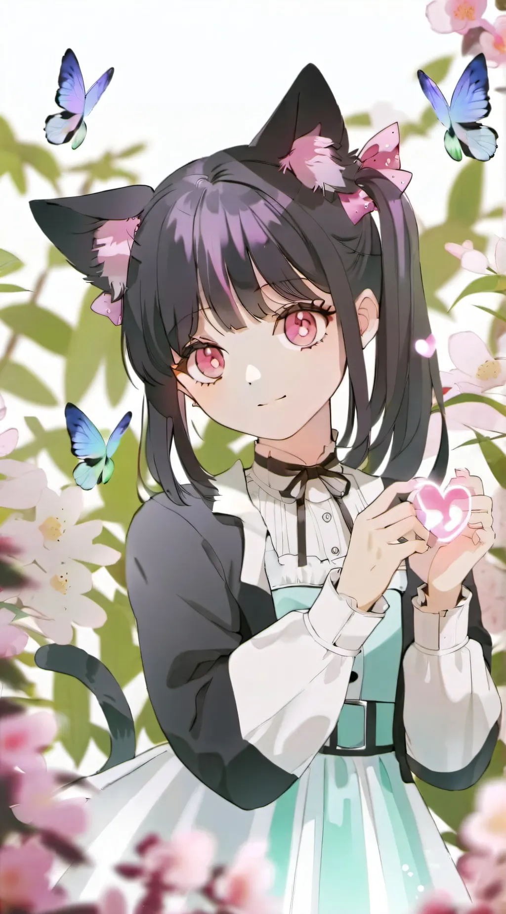 ai character: kanao (cat) background