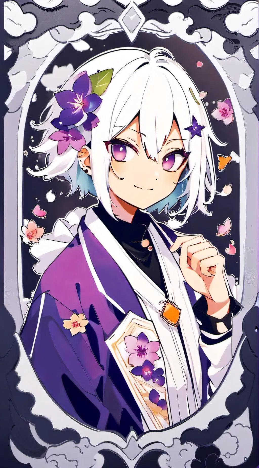 ai character: yumiko fanmade background