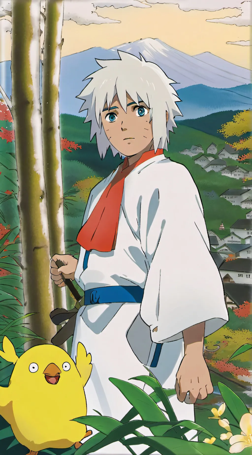 ai character: Minato namikaze  background