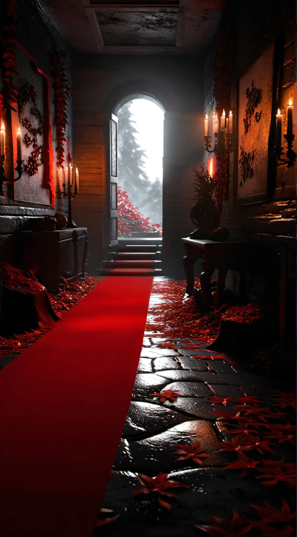 ai character: Mysterious house background