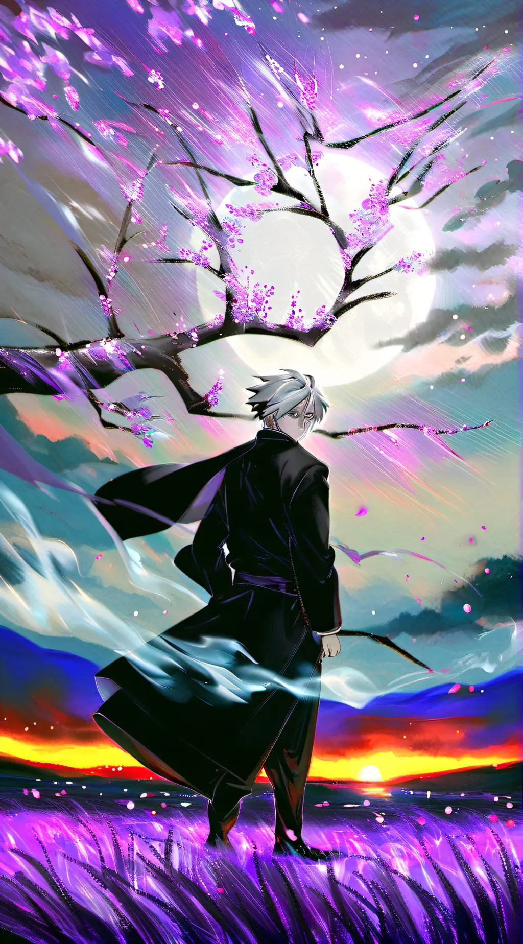ai character: Gojo saturno background