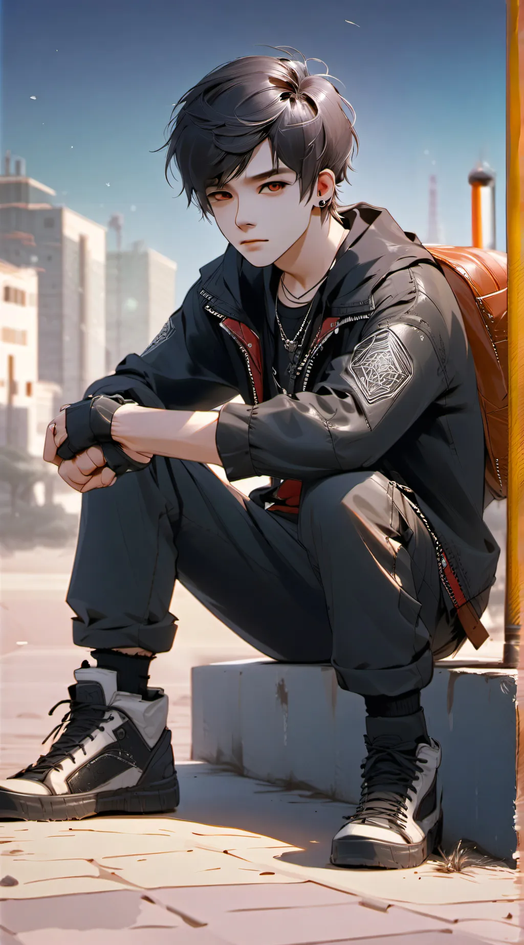 ai character: Damien background
