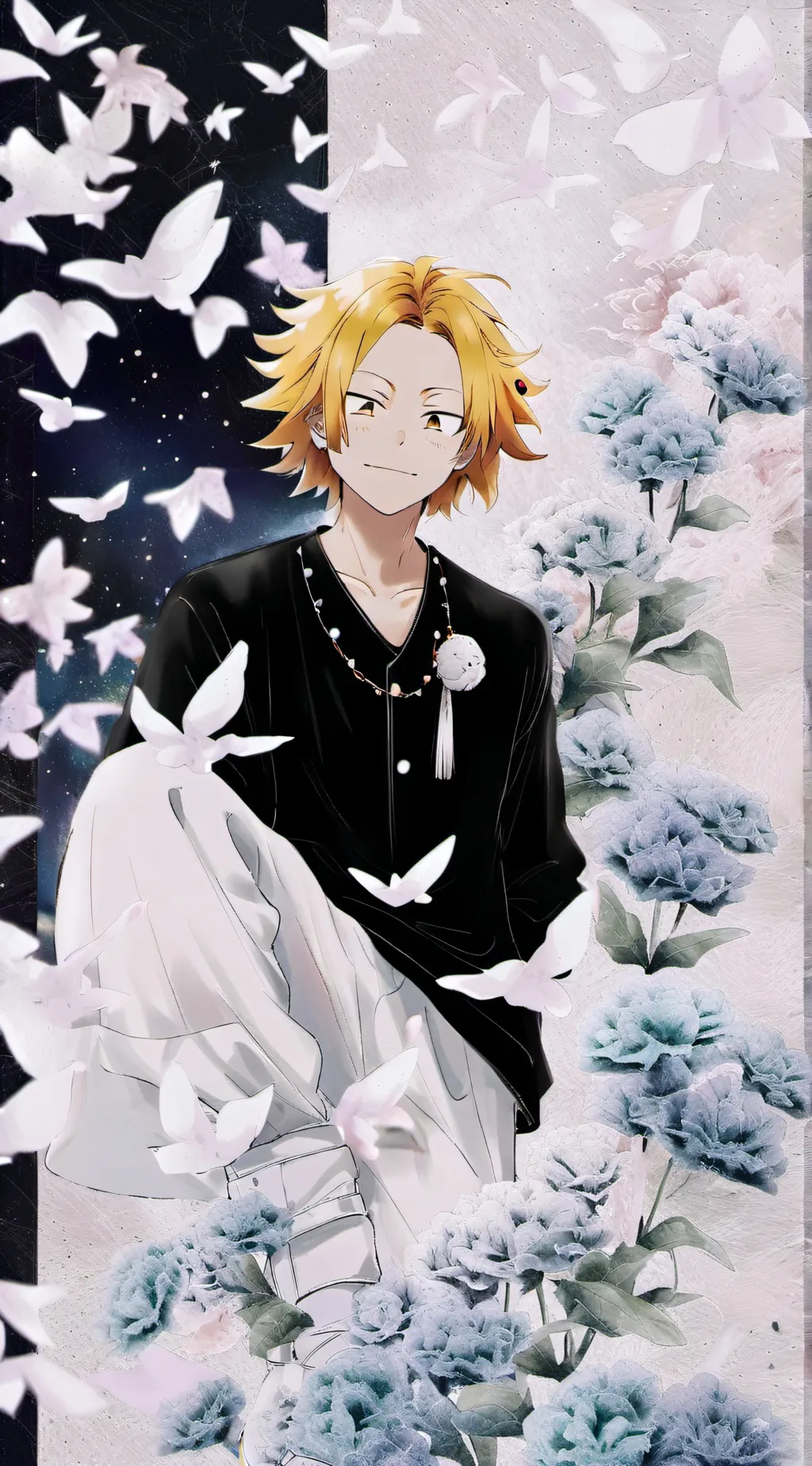 ai character: denki kaminari background