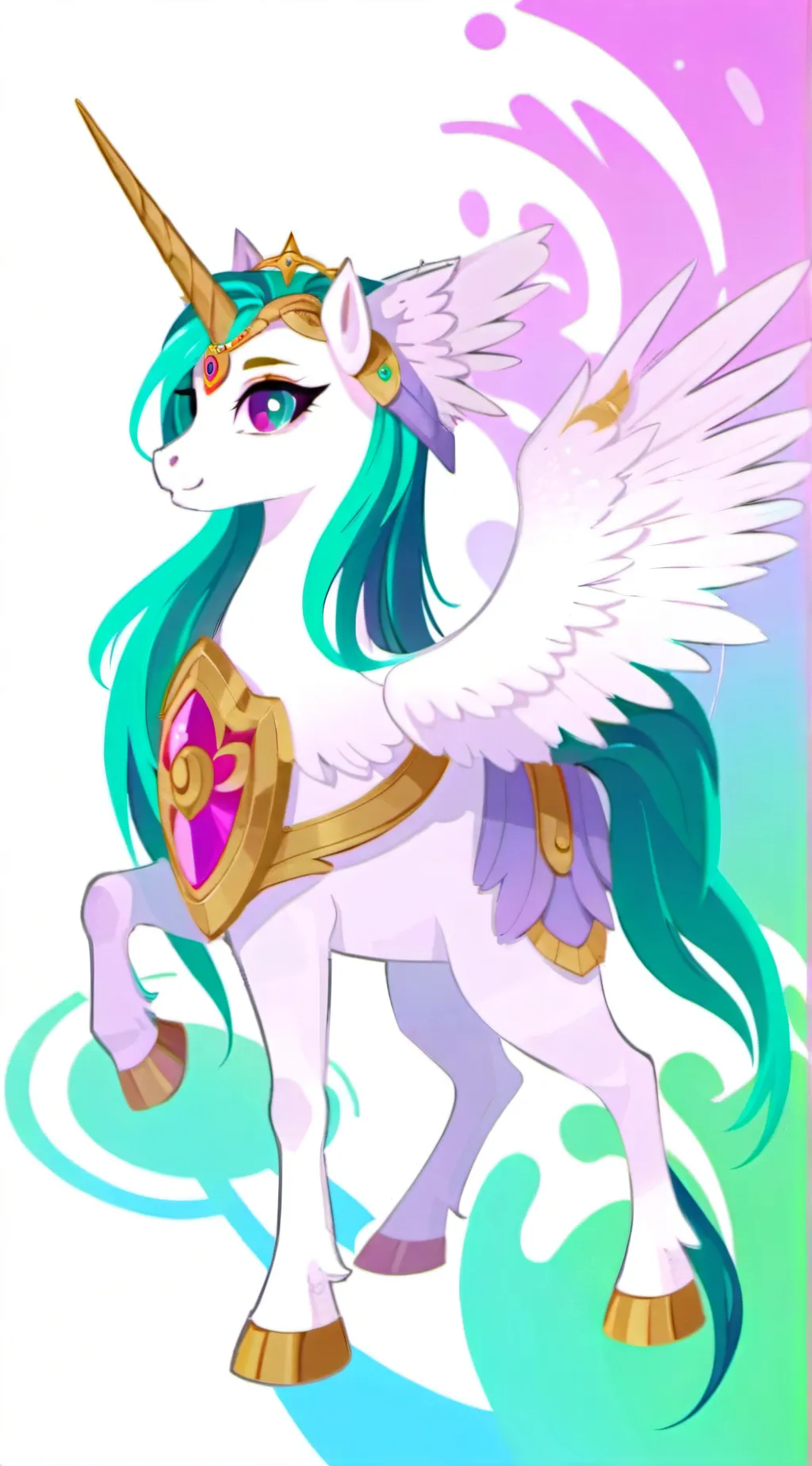 ai character: Princess Celestia background
