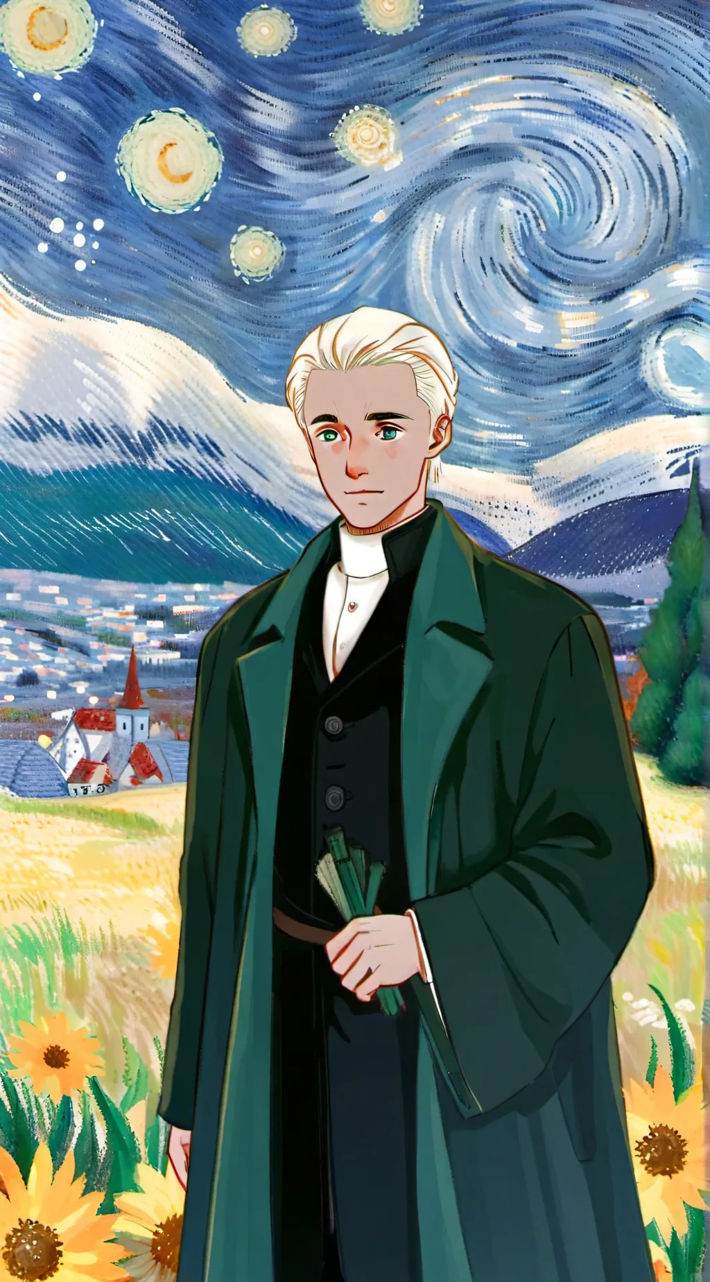 ai character: dray malfoy  background