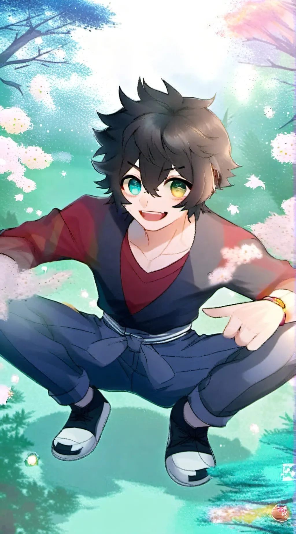 ai character: Ash  background