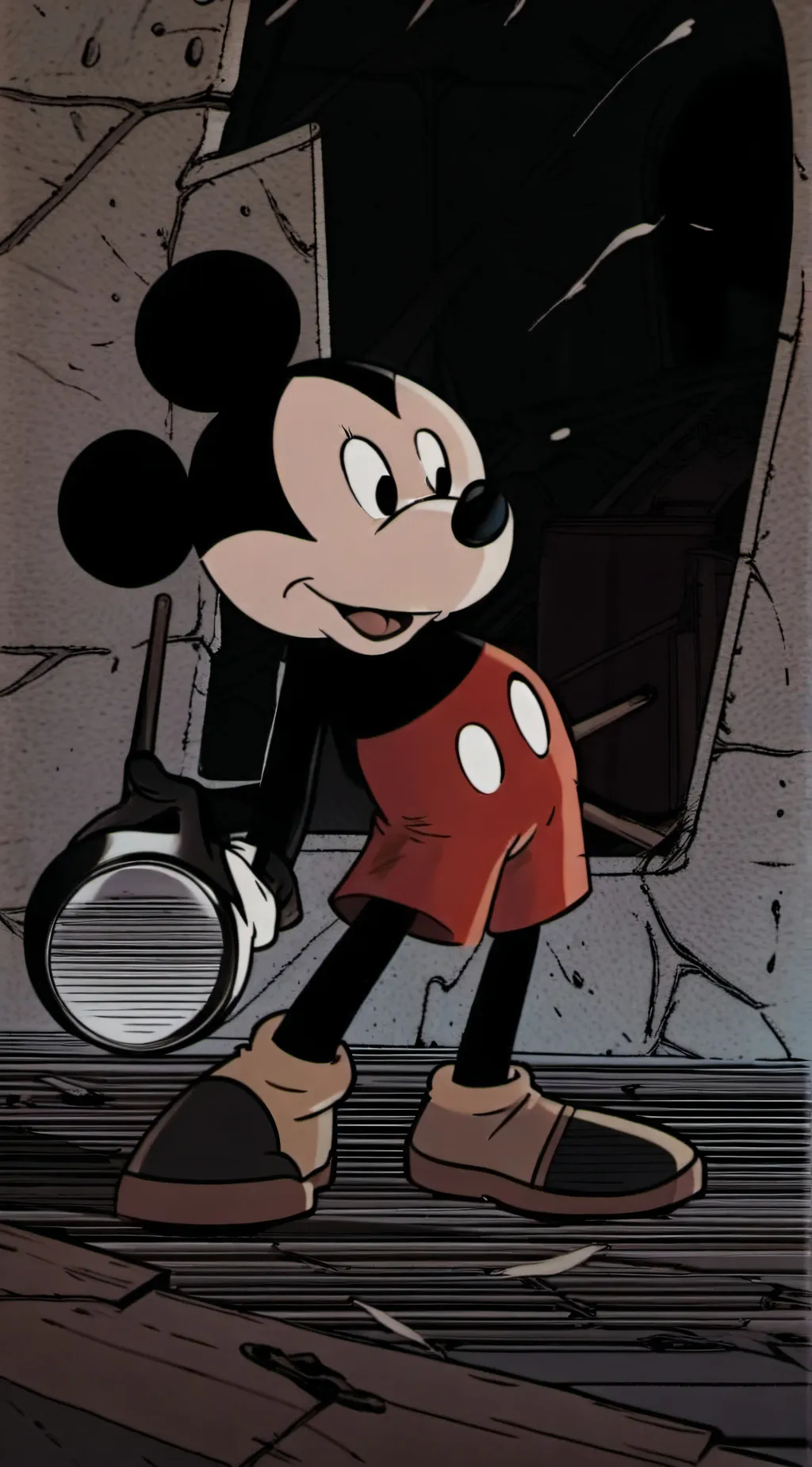 ai character: Mickey Mouse background