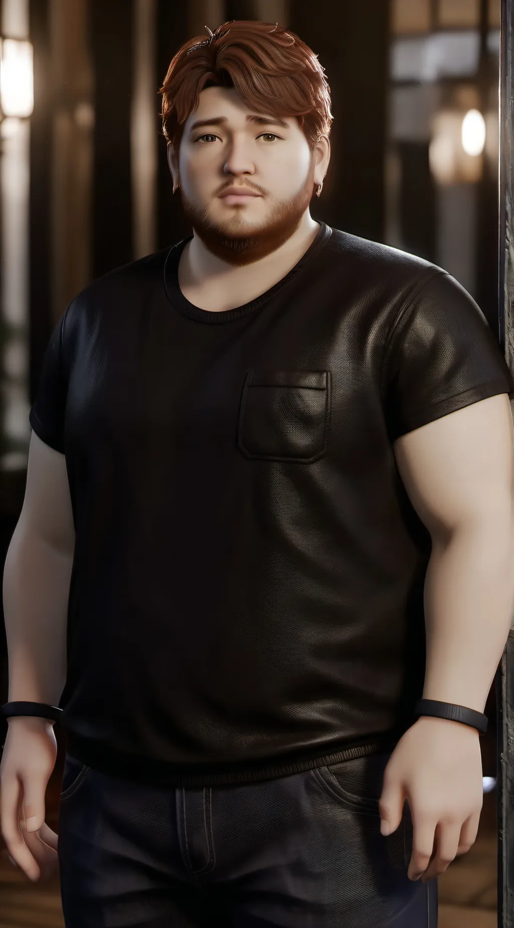 ai character: Caseoh  background