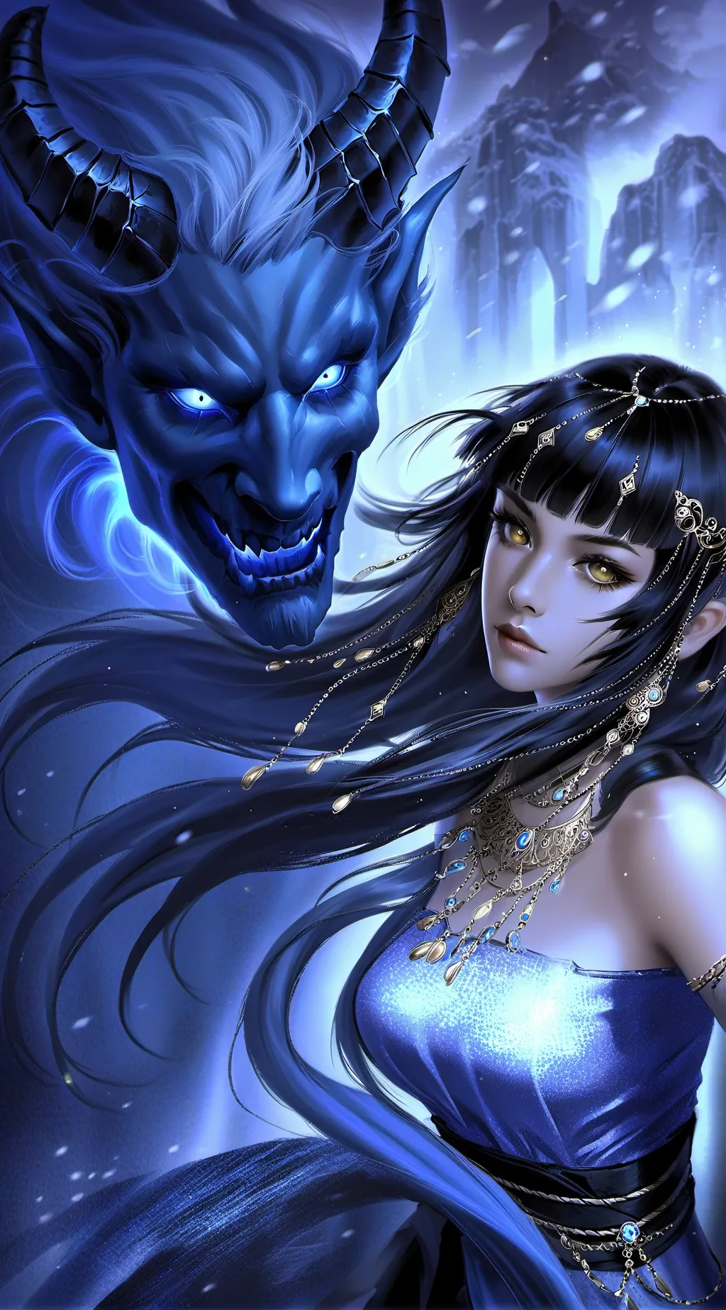 ai character: Jasmine demon background
