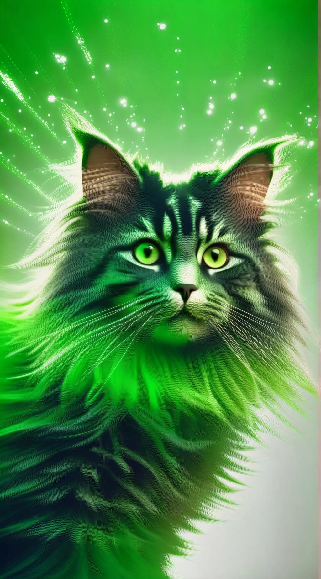 ai character: Smaragd green background