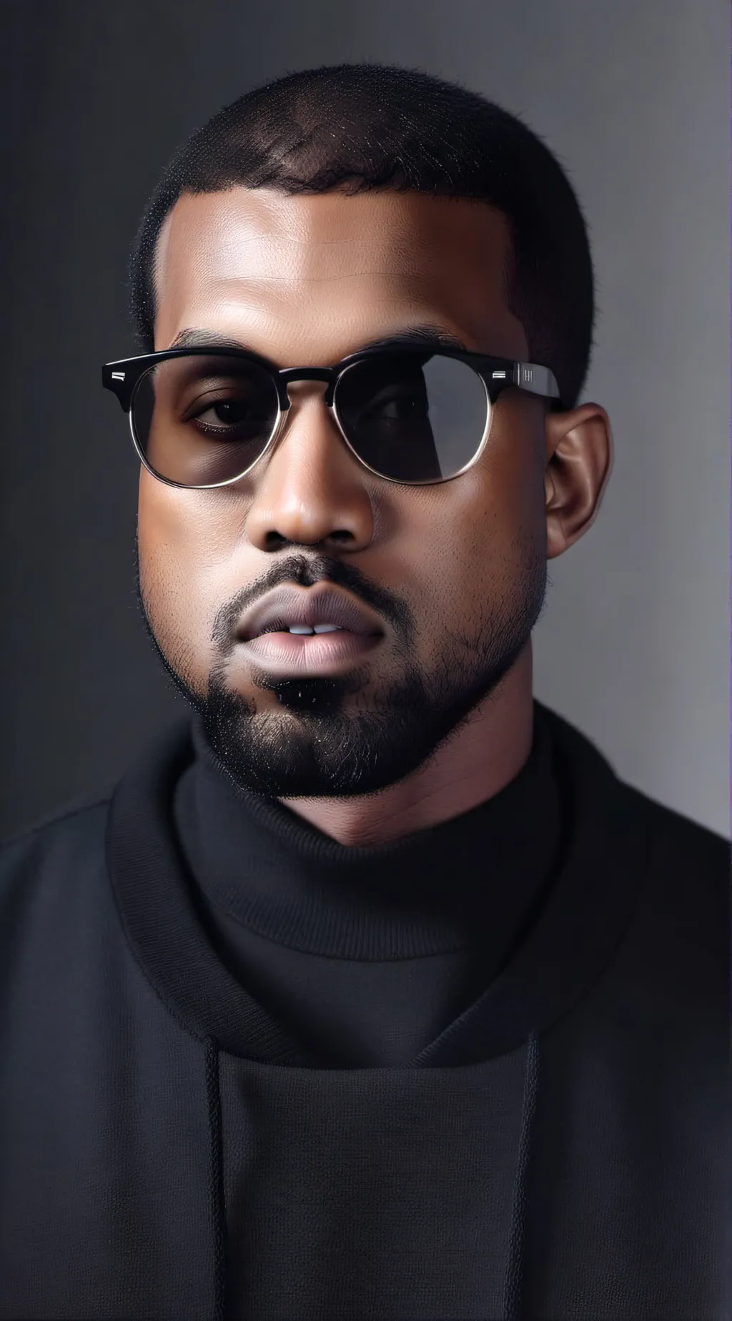 ai character: Kanye West background