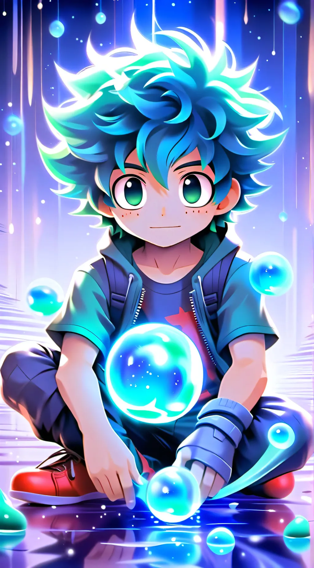 ai character: deku  background