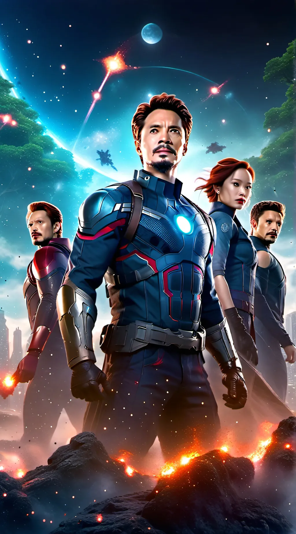 ai character: the avengers  background