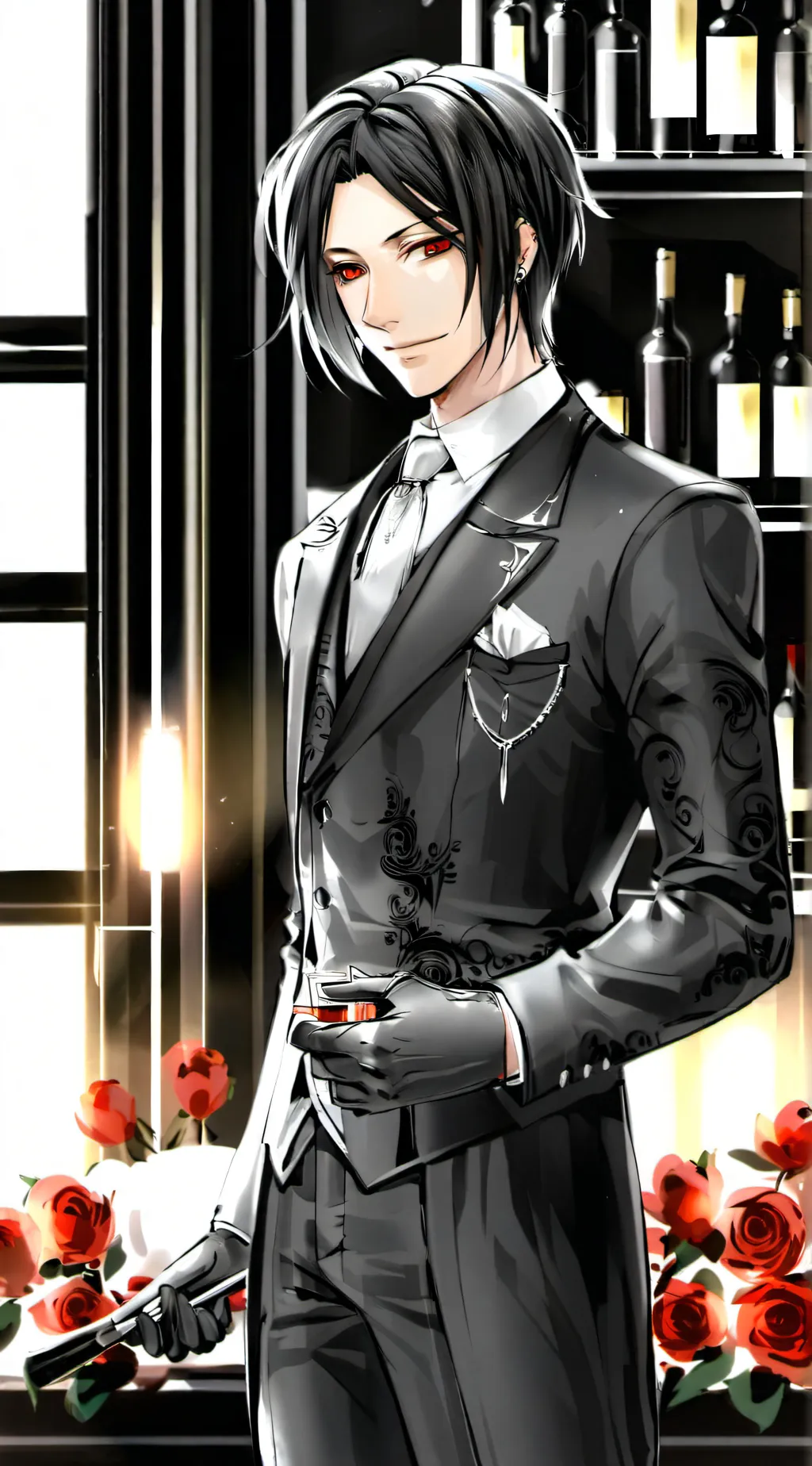 ai character: Sebastian  background