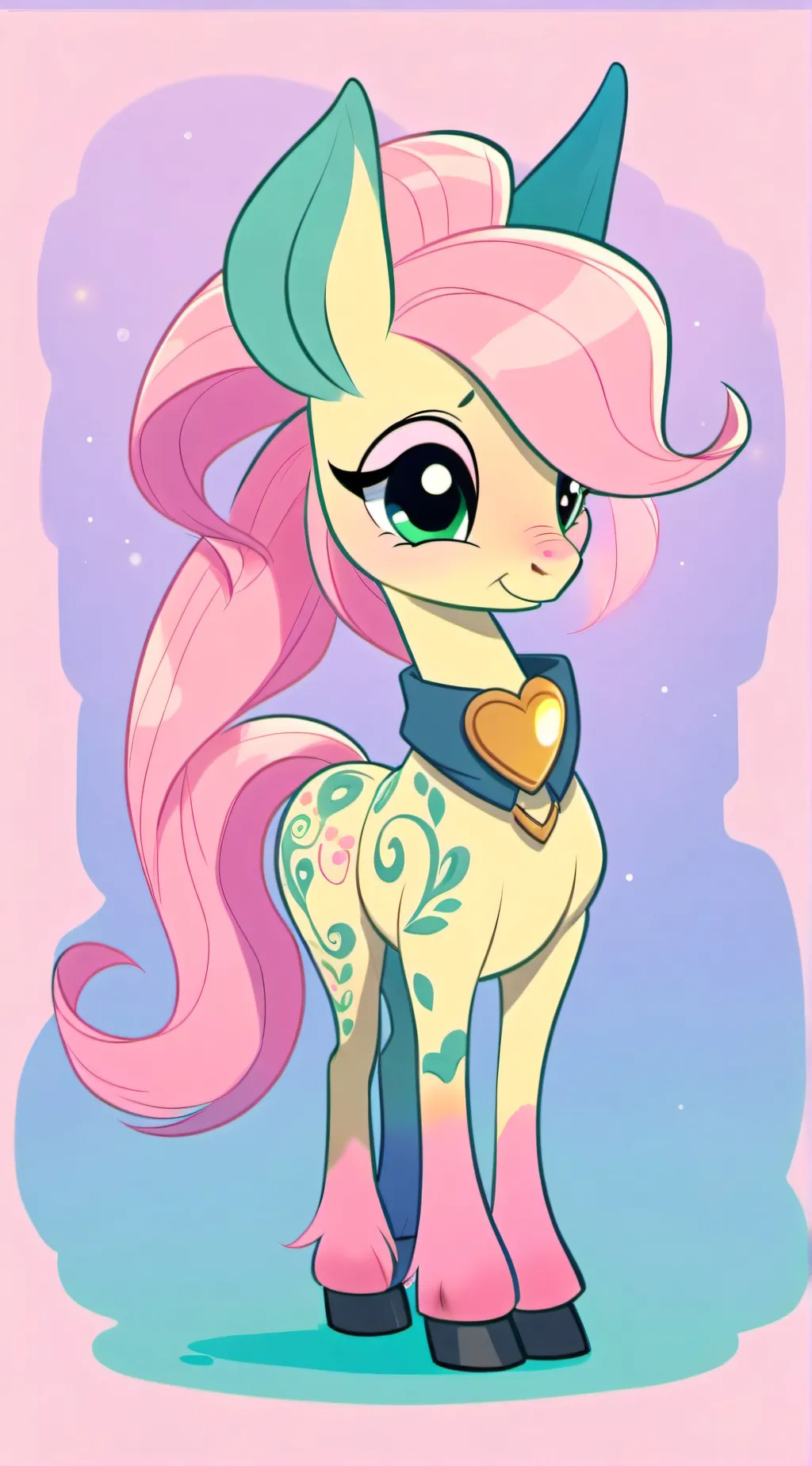 ai character: flutter shy background