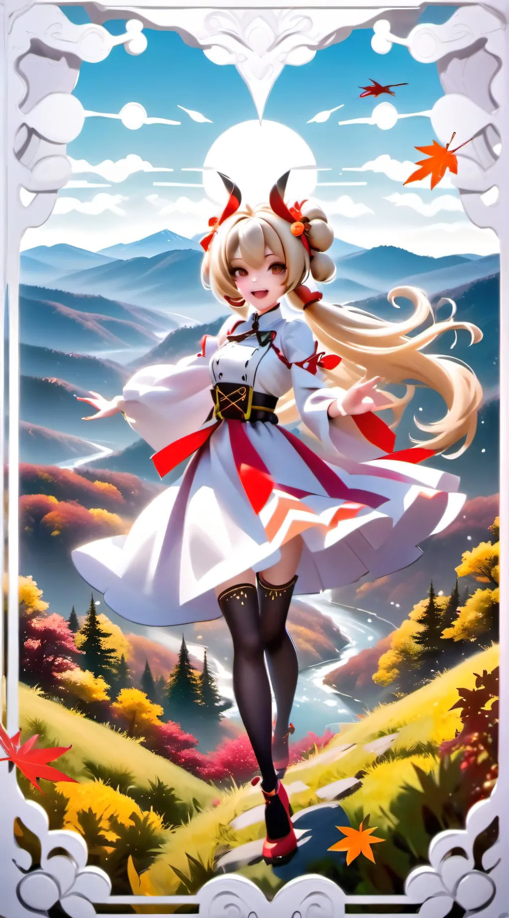 ai character: Autumn background