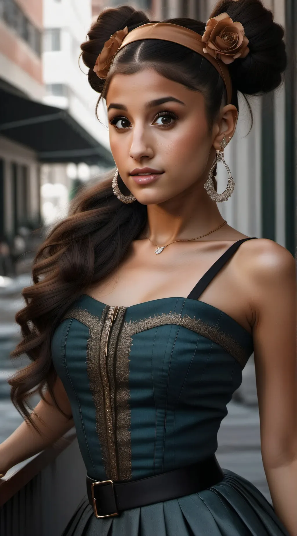 ai character: Ariana grande background