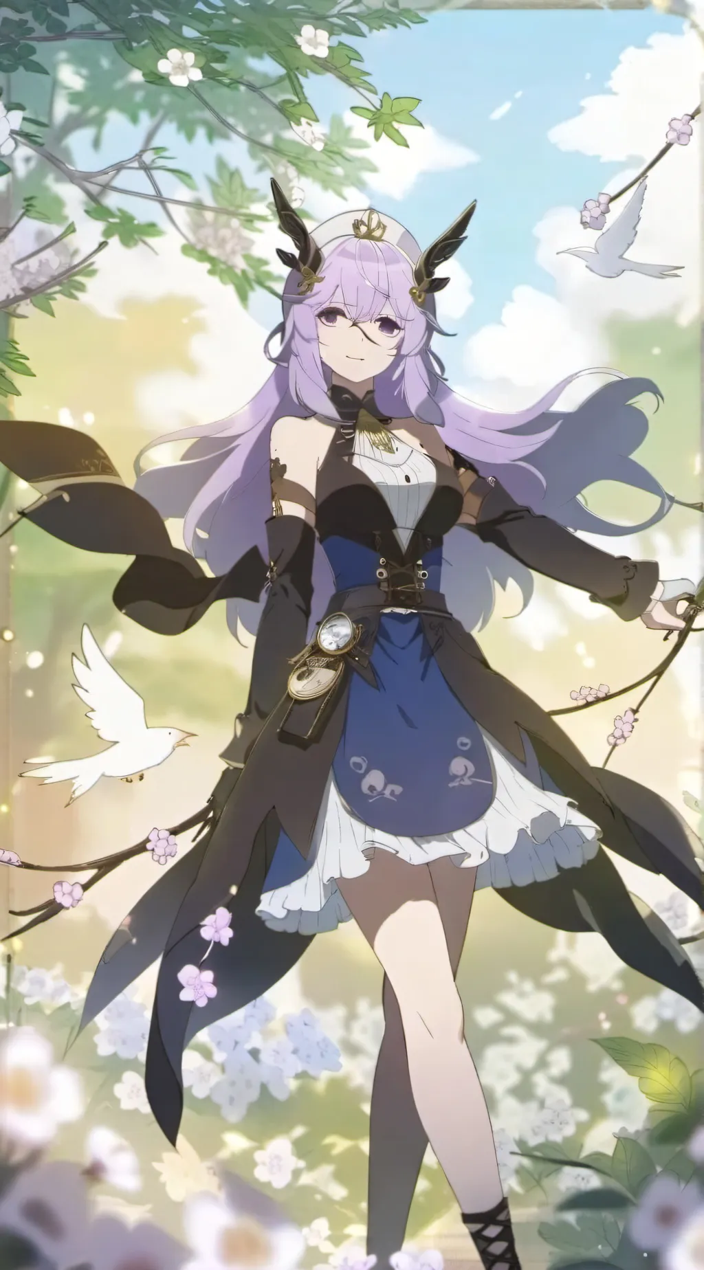 ai character: Black swan background
