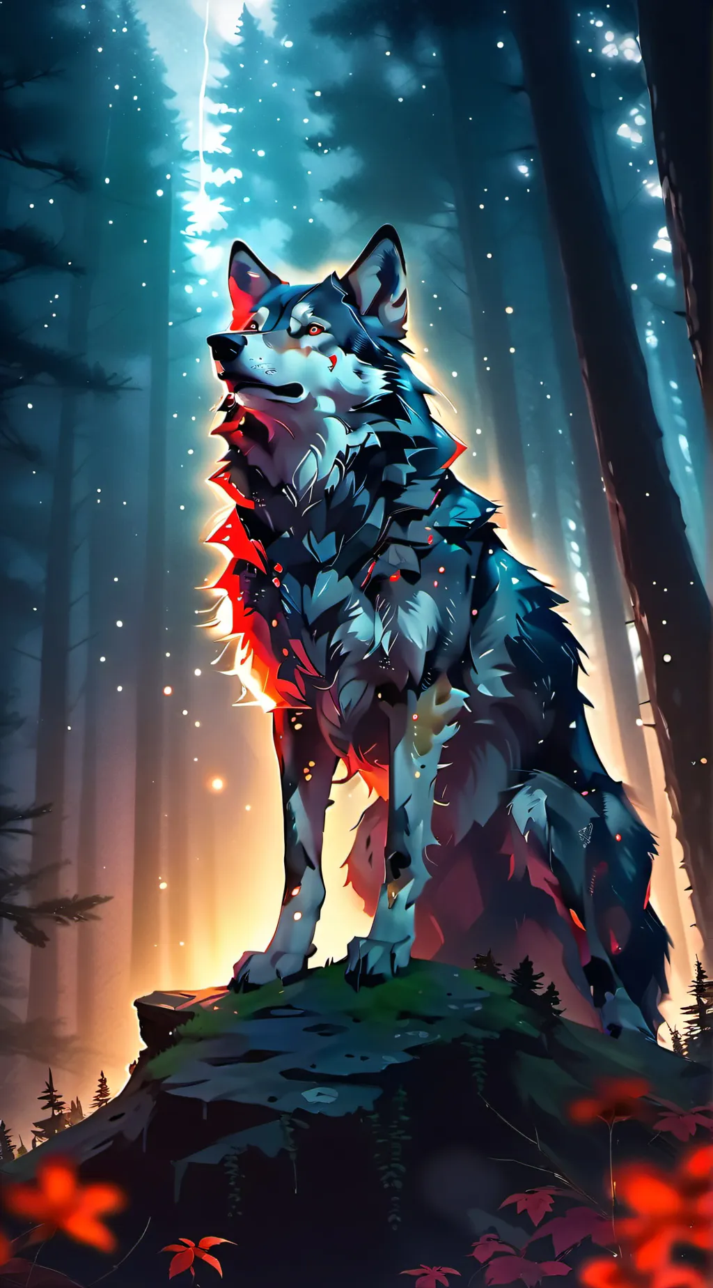 ai character: wolf king background