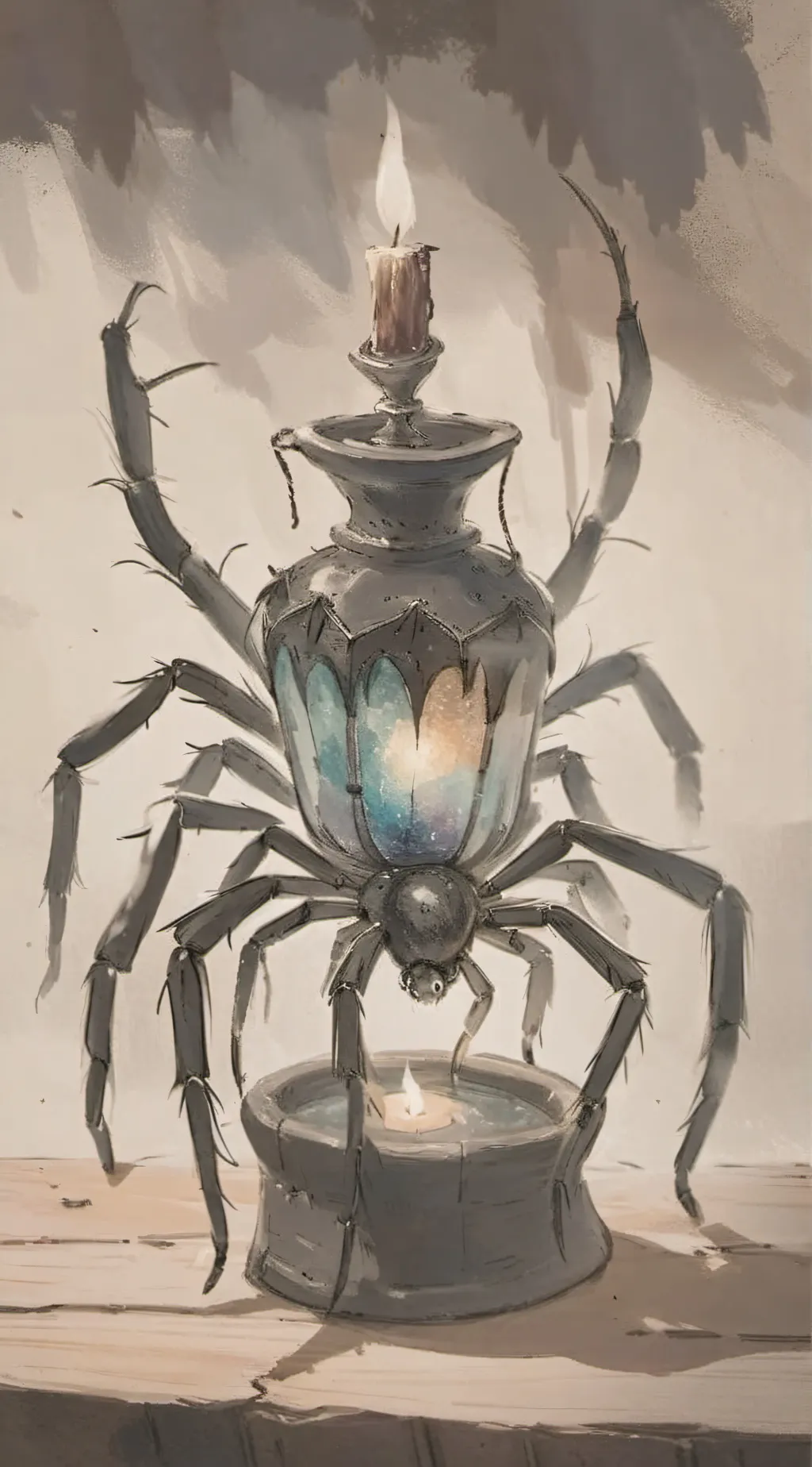 ai character: spider potion background