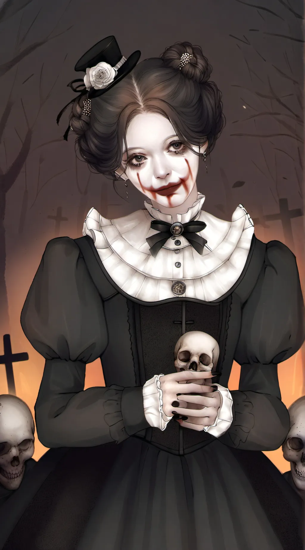 ai character: Sprinkles clown background