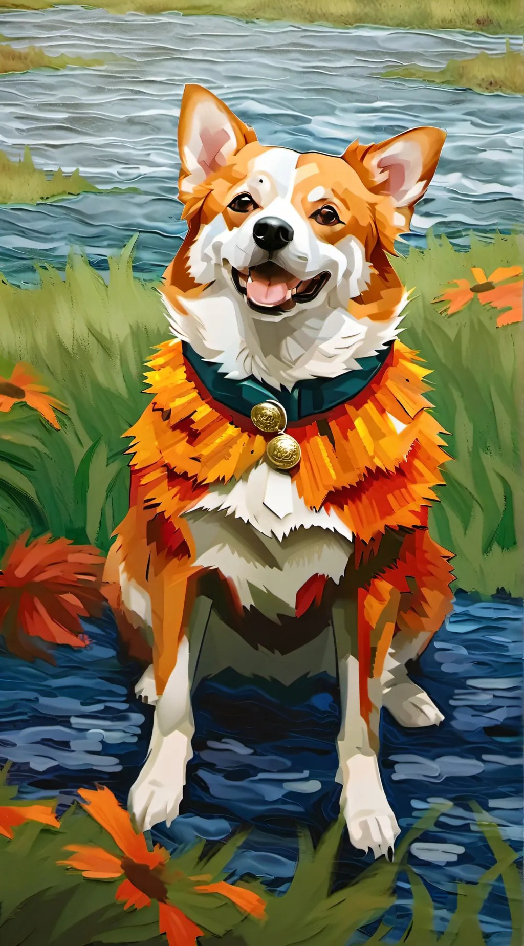 ai character: smiling critters  background