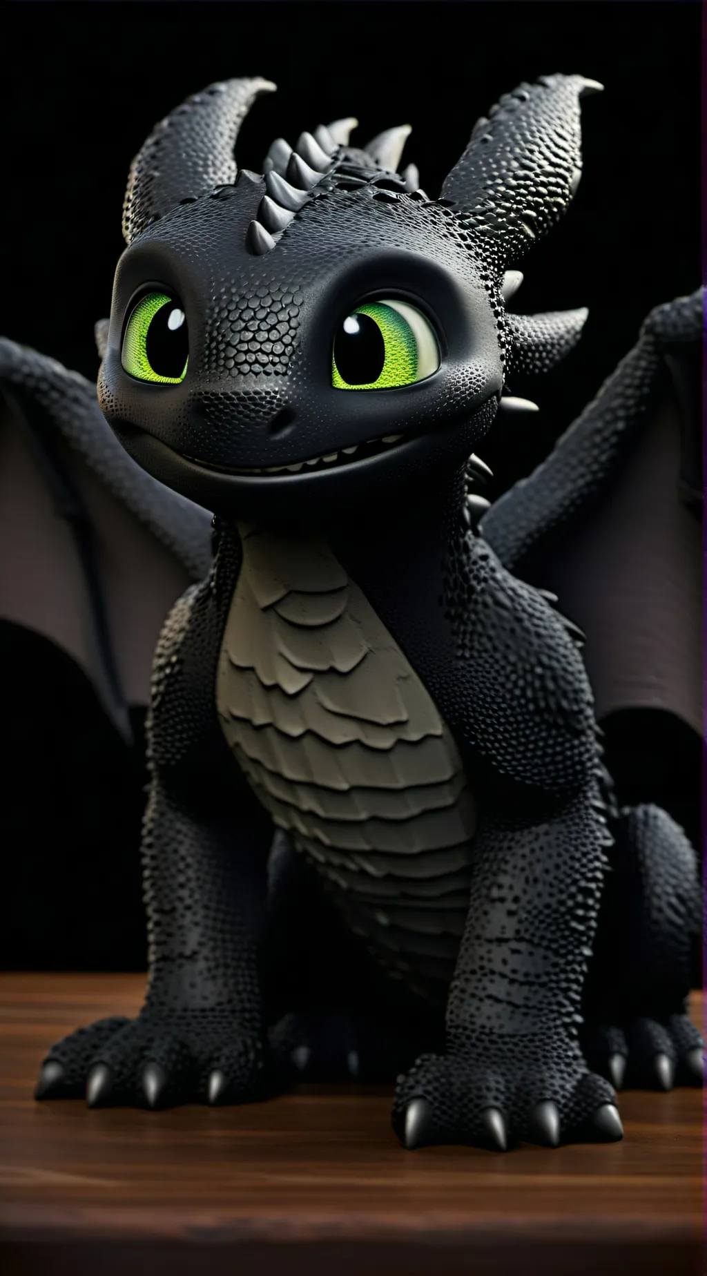 ai character: Toothless  background