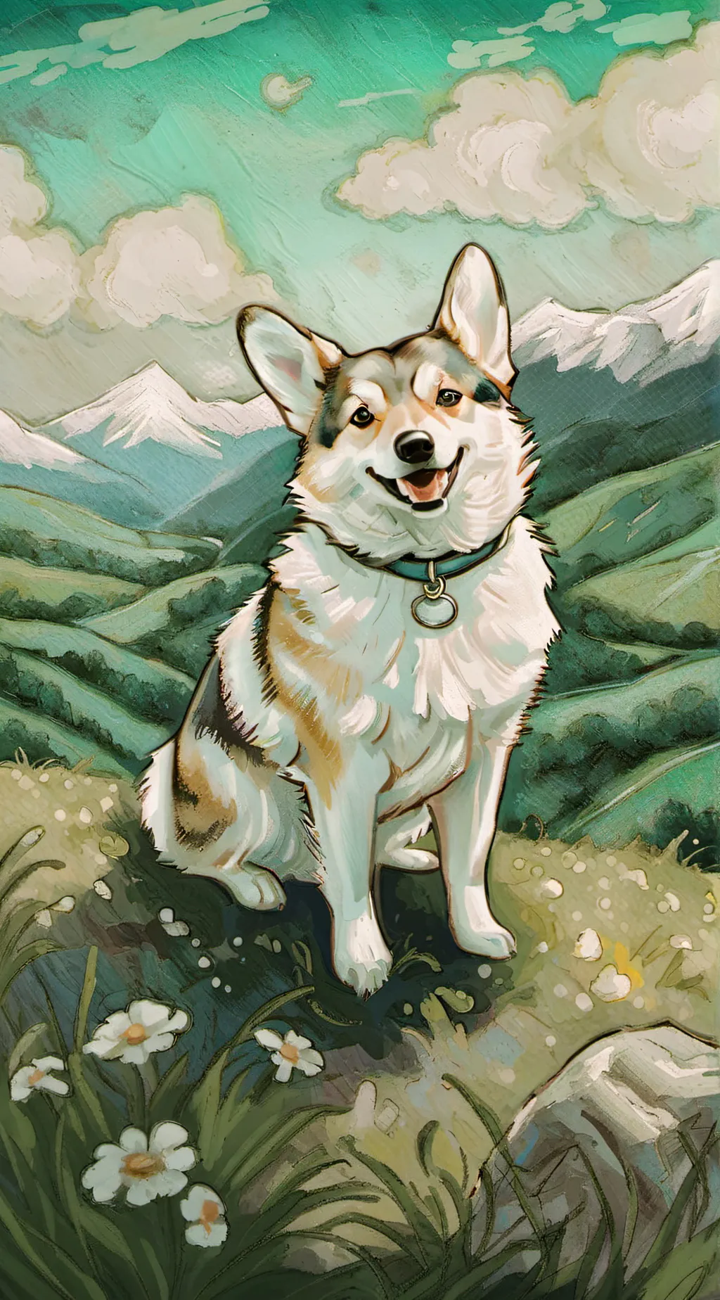 ai character: Smiling critter background